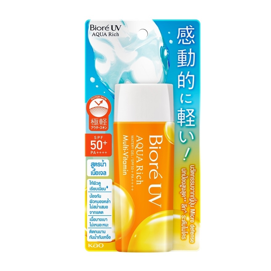 Biore UV Aqua Rich Watery Gel Multi Vitamin SPF50+ PA++++ 90 Ml.