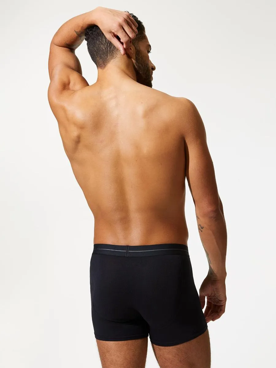 MARKS & SPENCER Men Trunks Pack Supima Cotton Blend 5 pcs Black