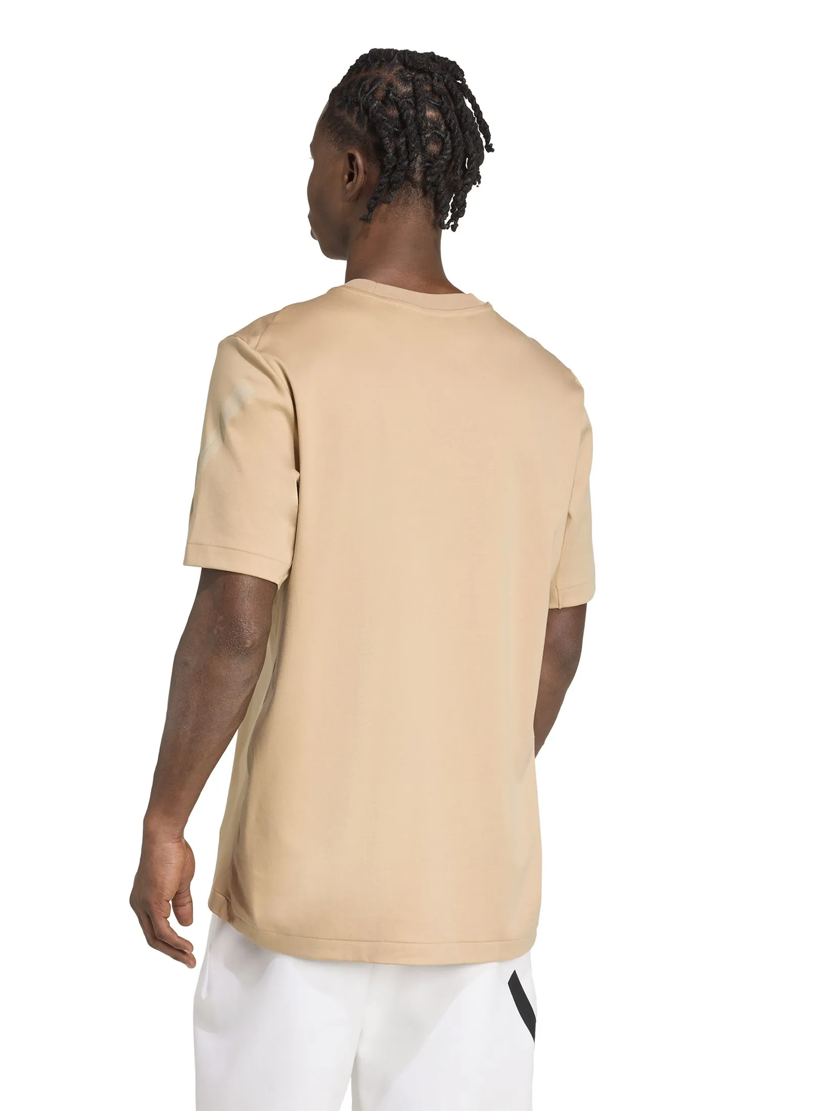 ADIDAS Men T-Shirt adidas Z.N.E. JW4737 Brown / Warm Sandstone
