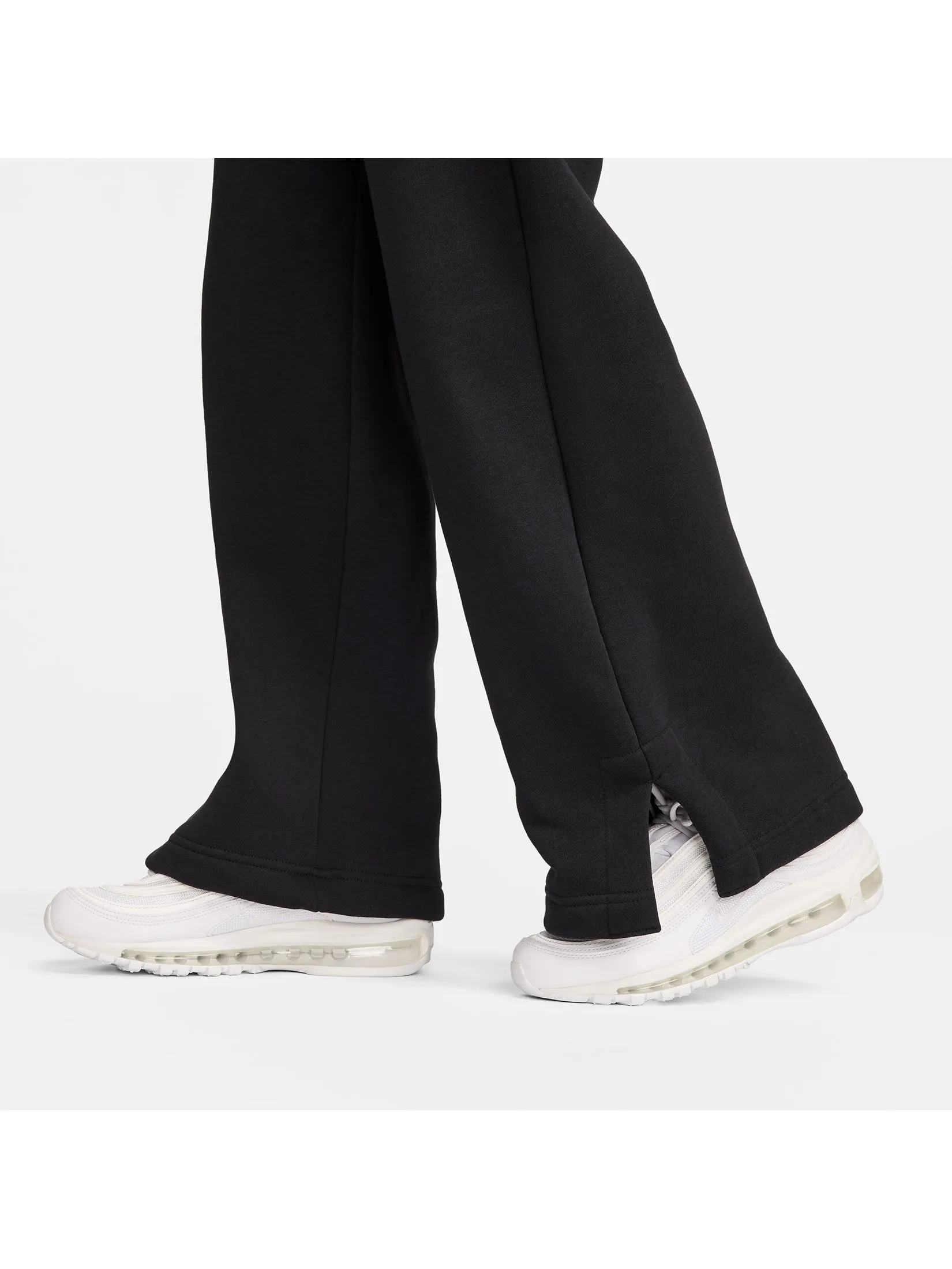 NIKE Women Sweatpants Sportswear Phoenix Fleece DQ5616-010 Black/Sail