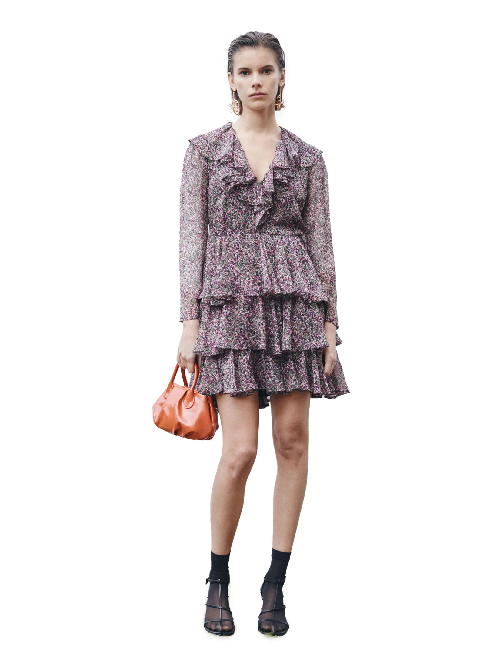 SFERA Women Dress Long Sleeves Mini Lilac