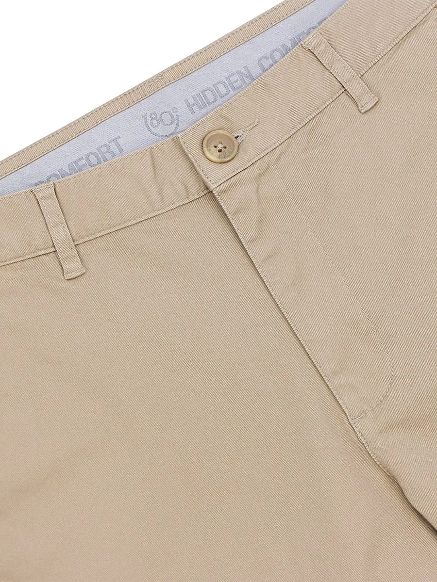 GIORDANO Men's Super Stretch Easy-Care Pants (180° Waistband) Woodsmoke Khaki