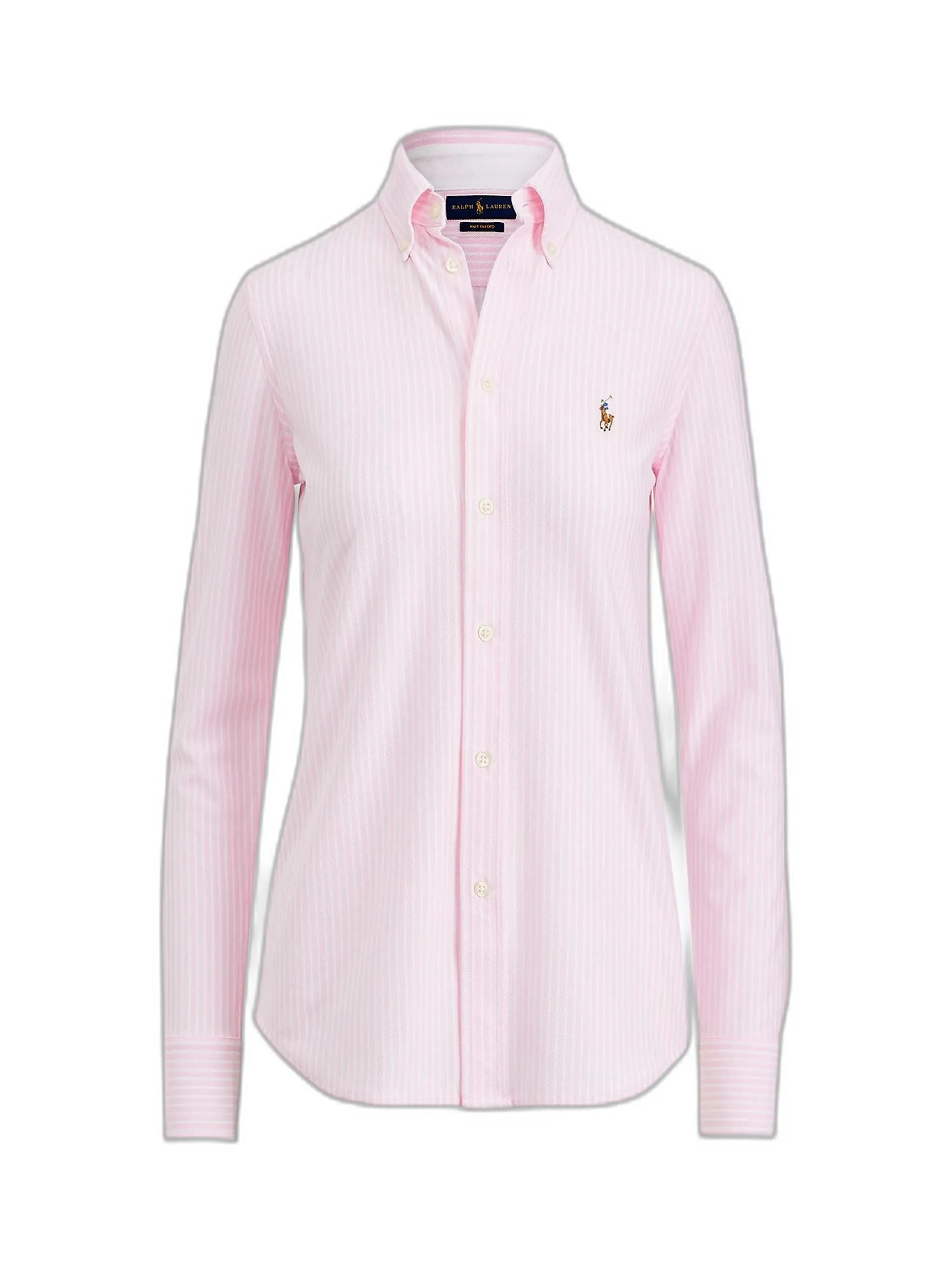 POLO RALPH LAUREN SHIRT-Striped Knit Oxford Shirt WMPOKNIN6820164 650 PINK