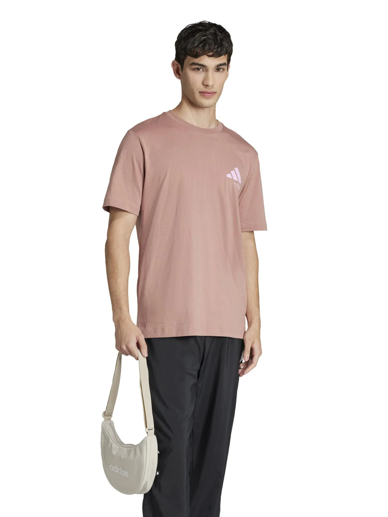 ADIDAS Men T-Shirt Lounge Verbiage Friends of Sport Graphic