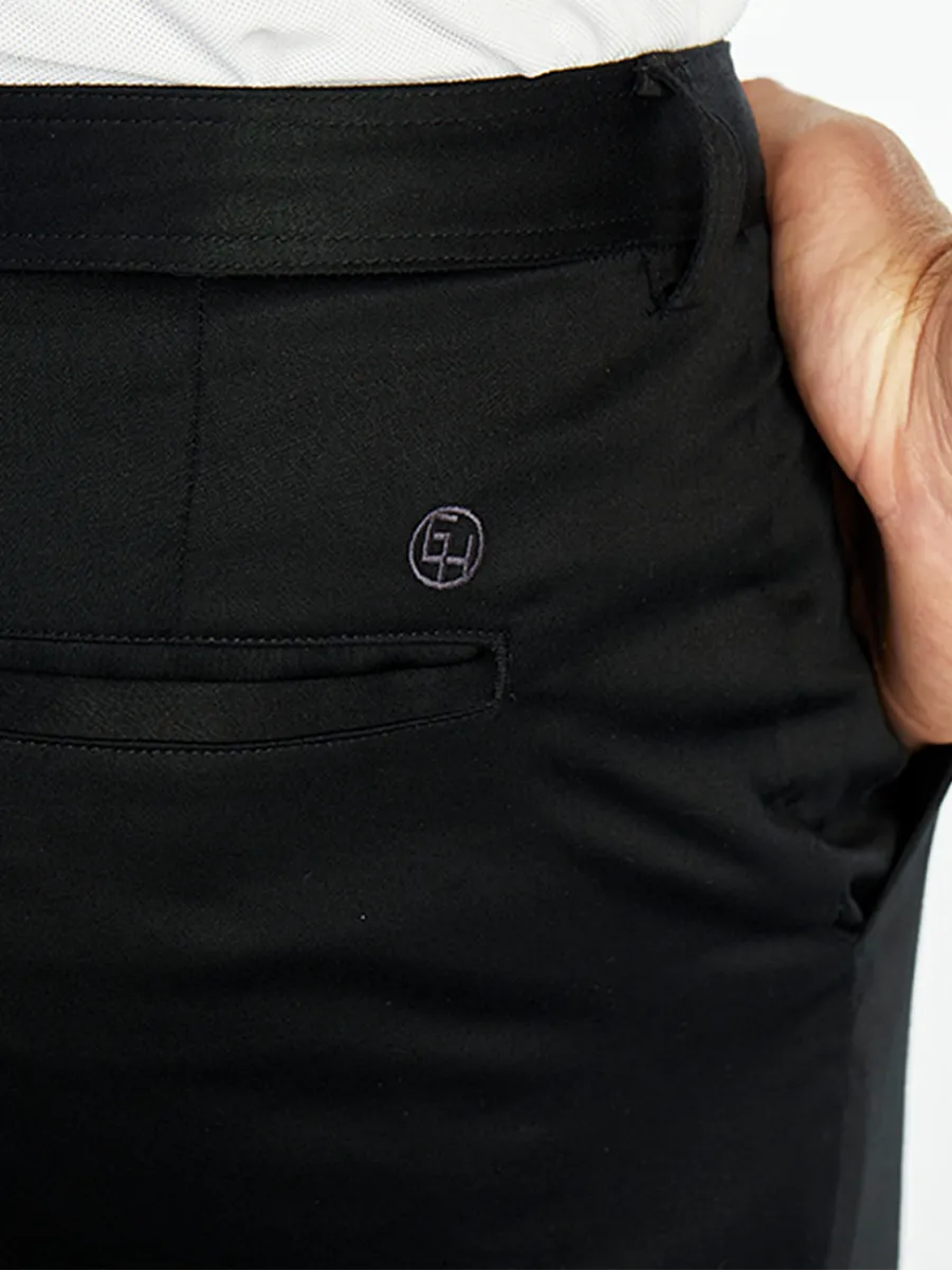 ELLE HOMME MEN SLIM CHINO PANTS W8L275BL - BLACK