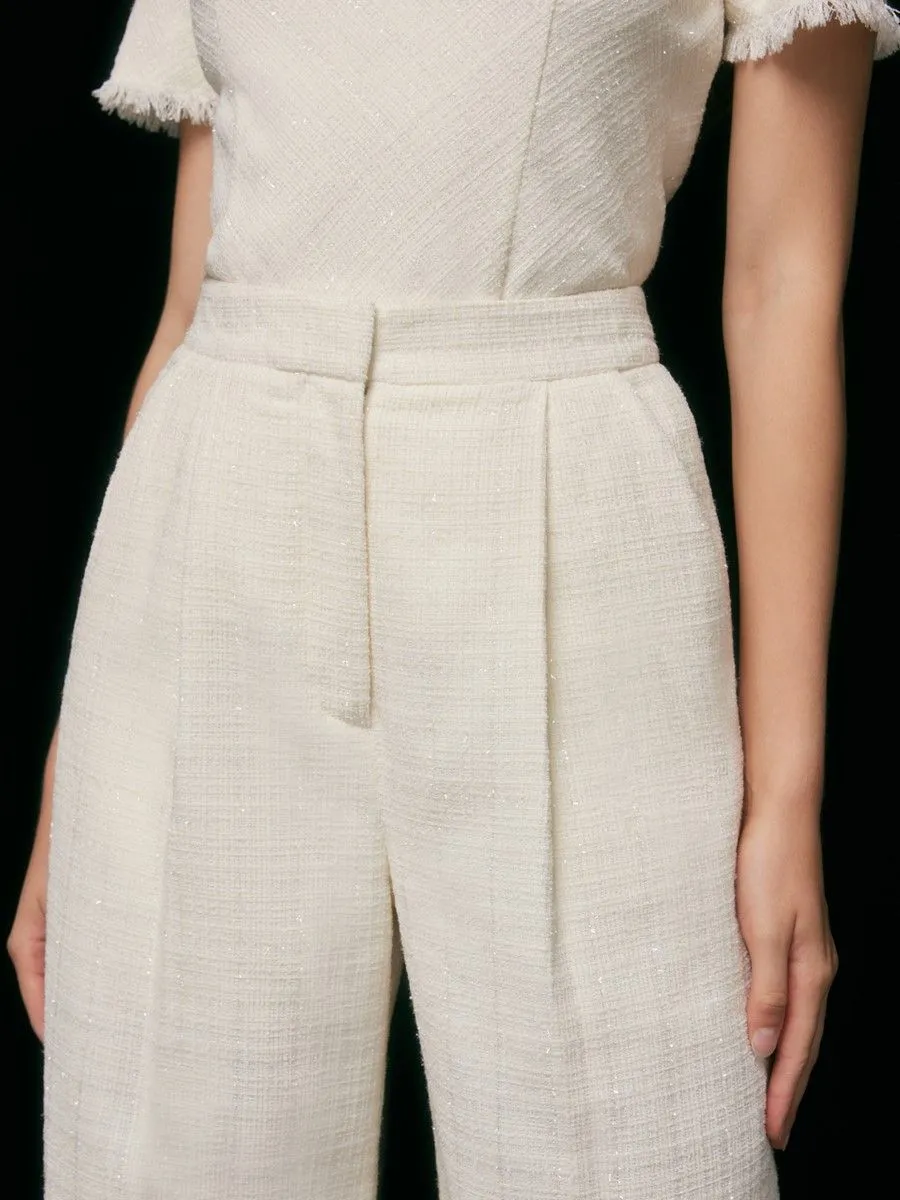 ASAVA (AW23) Belenda Tweed Classic Women Pants Ivory