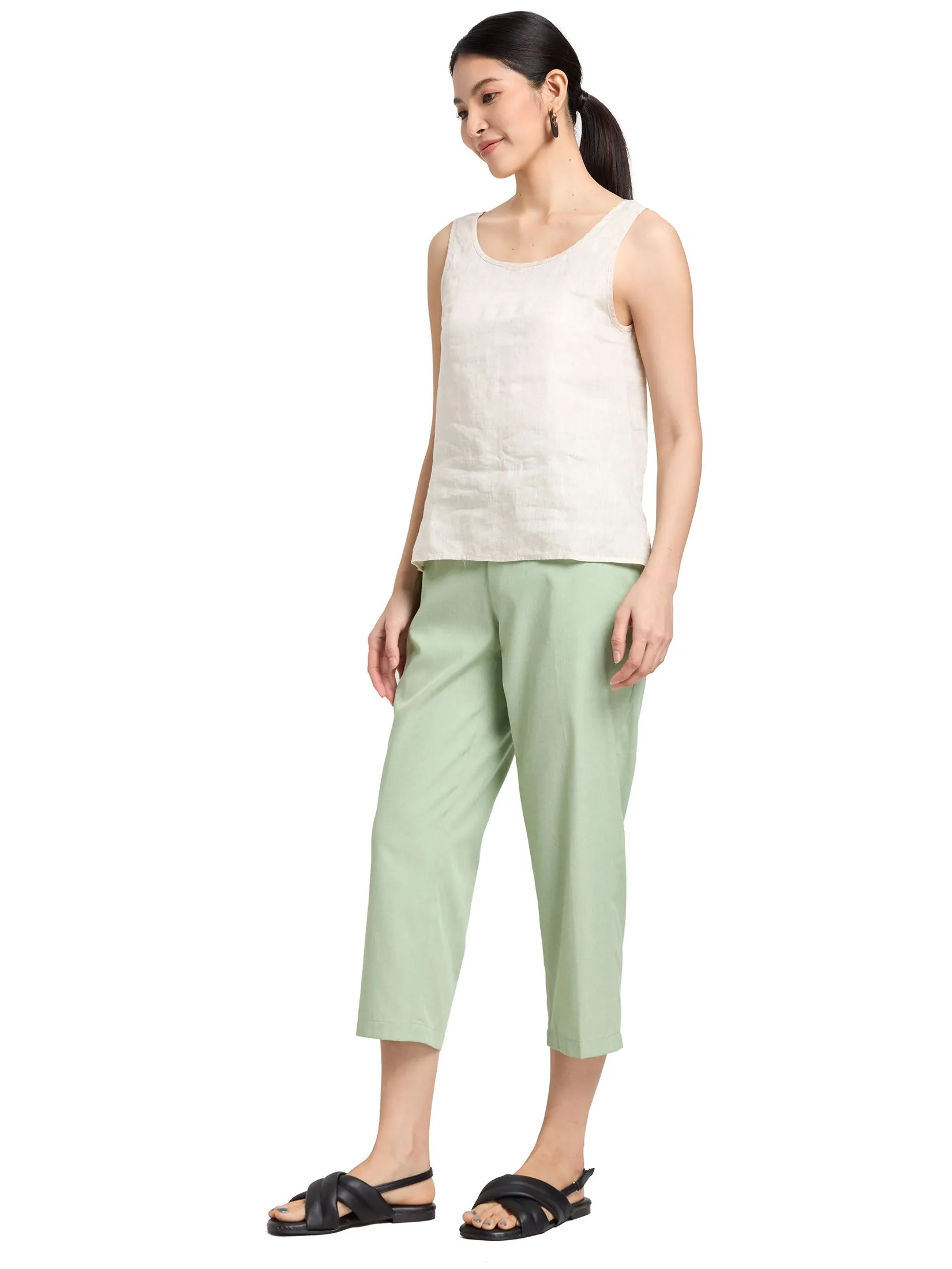 SIMPLICITY Women Straight Pants Front Pockets