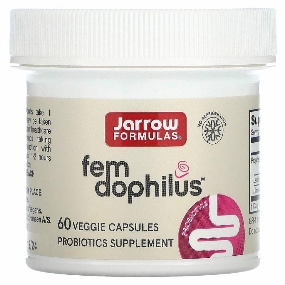 Jarrow Formulas, Fem Dophilus, добавка для женщин, 60 растительных капсул