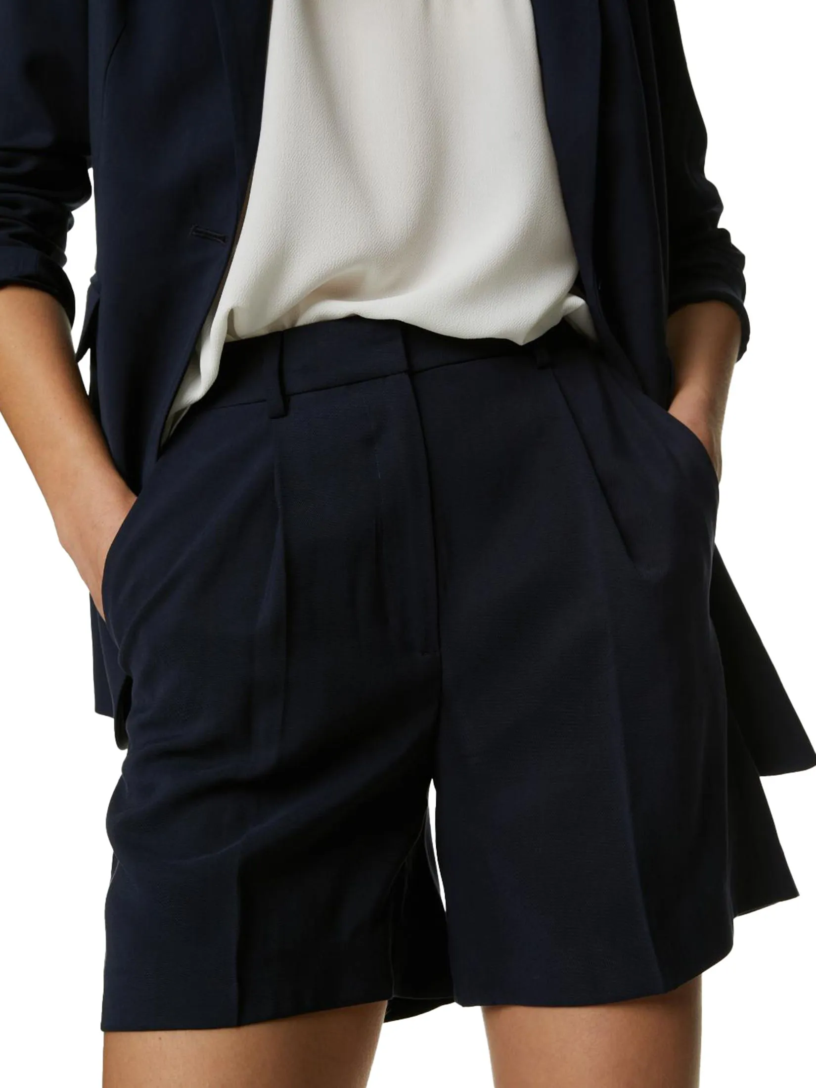 MARKS & SPENCER Women Shorts High Waisted Pleat Front