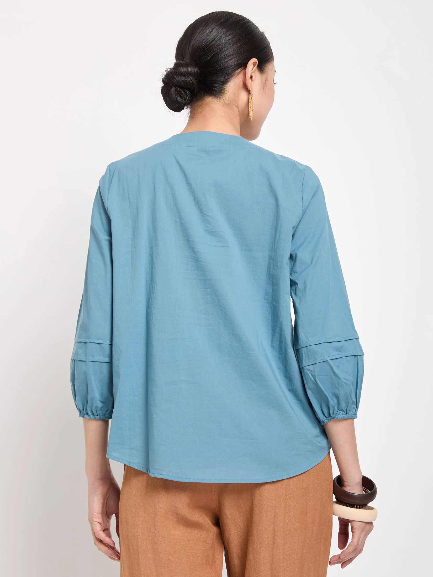 JOURNAL Women Blouse Long Sleeves Round Neck Floral Design