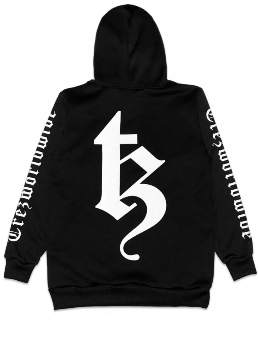 TZ WORLDWIDE Men HOODIE TZ BE TREZ - BLACK (GLOW IN THE DARK)