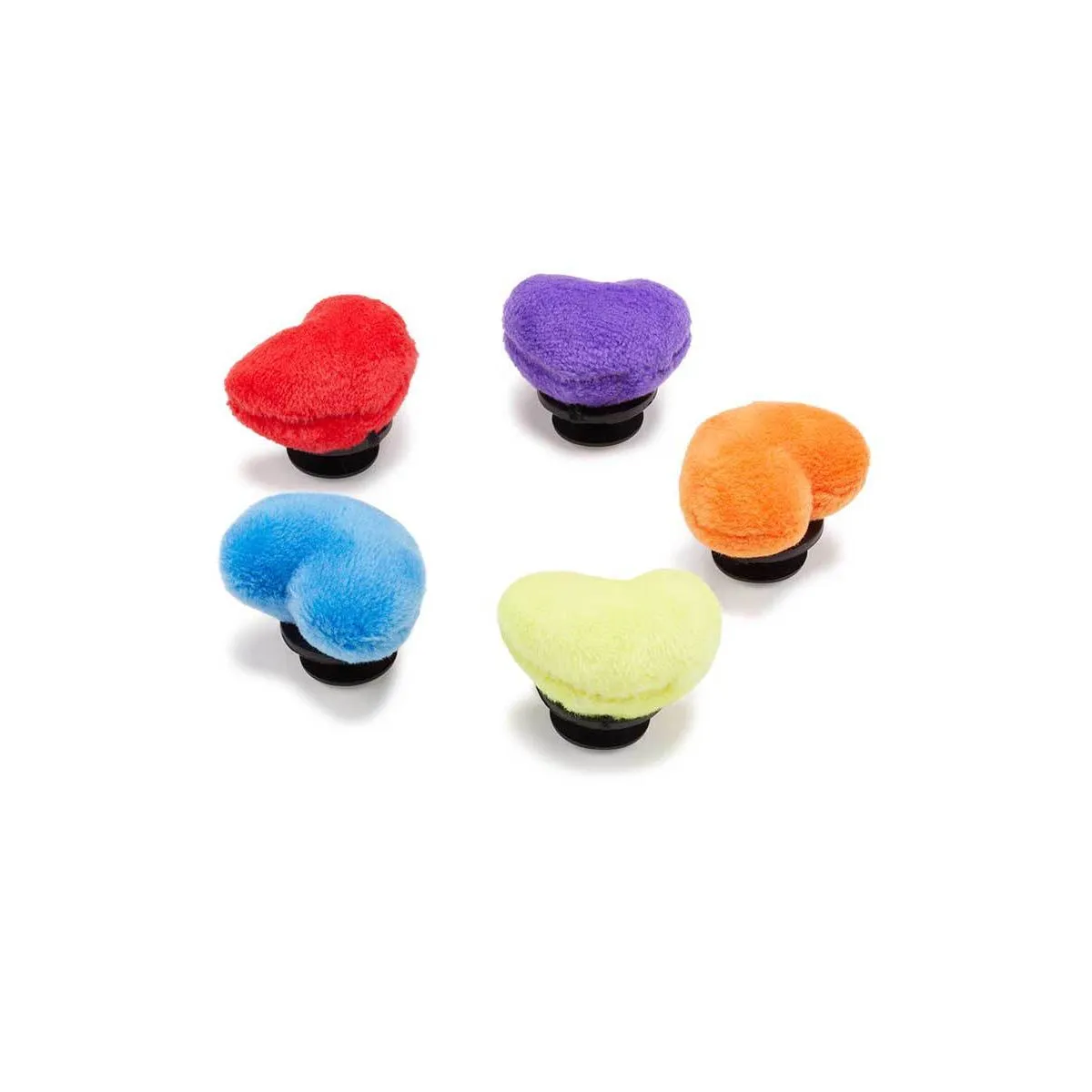 CROCS Jibbitz Shoes Charm Fuzzy Heart 5-Pack Multi Color - CR024AC743DITH
