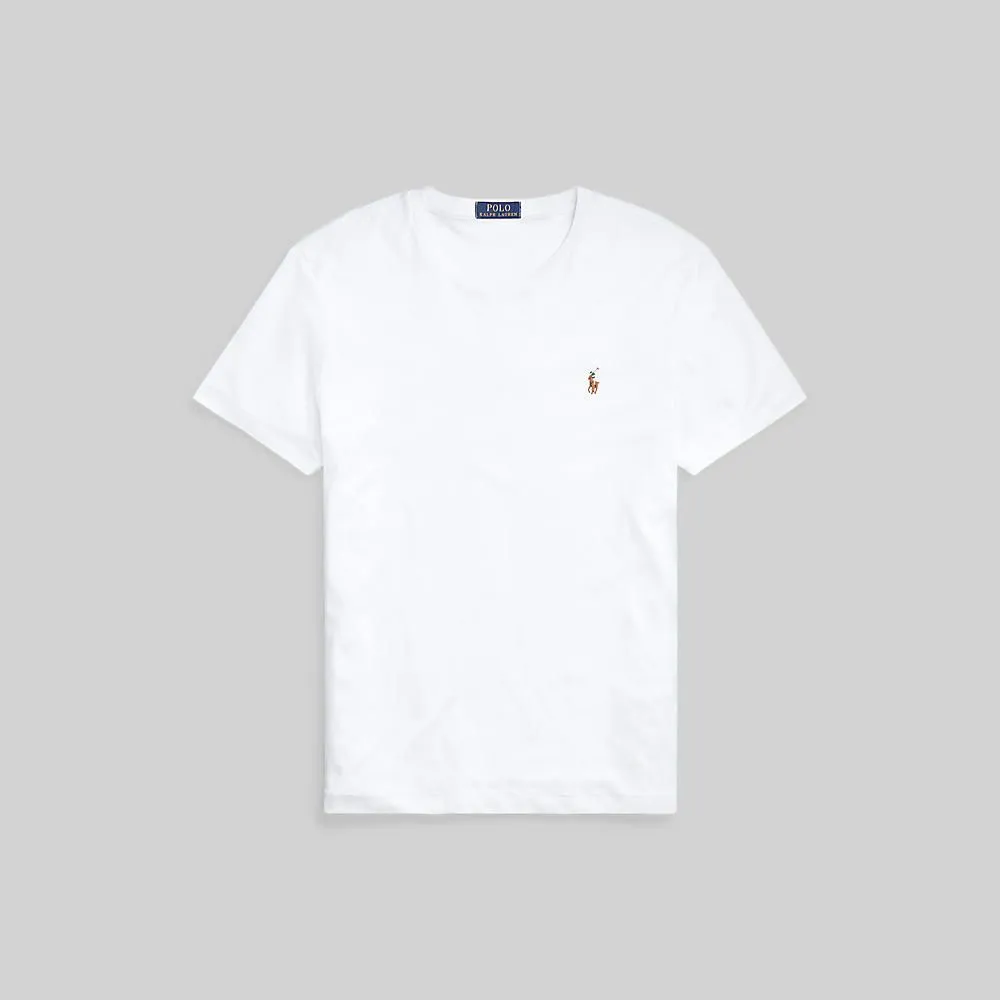POLO RALPH LAUREN Polo Ralph Lauren TEE-Custom Slim Fit Soft Cotton T-Shirt MNPOTSH1N820100 100 WHITE