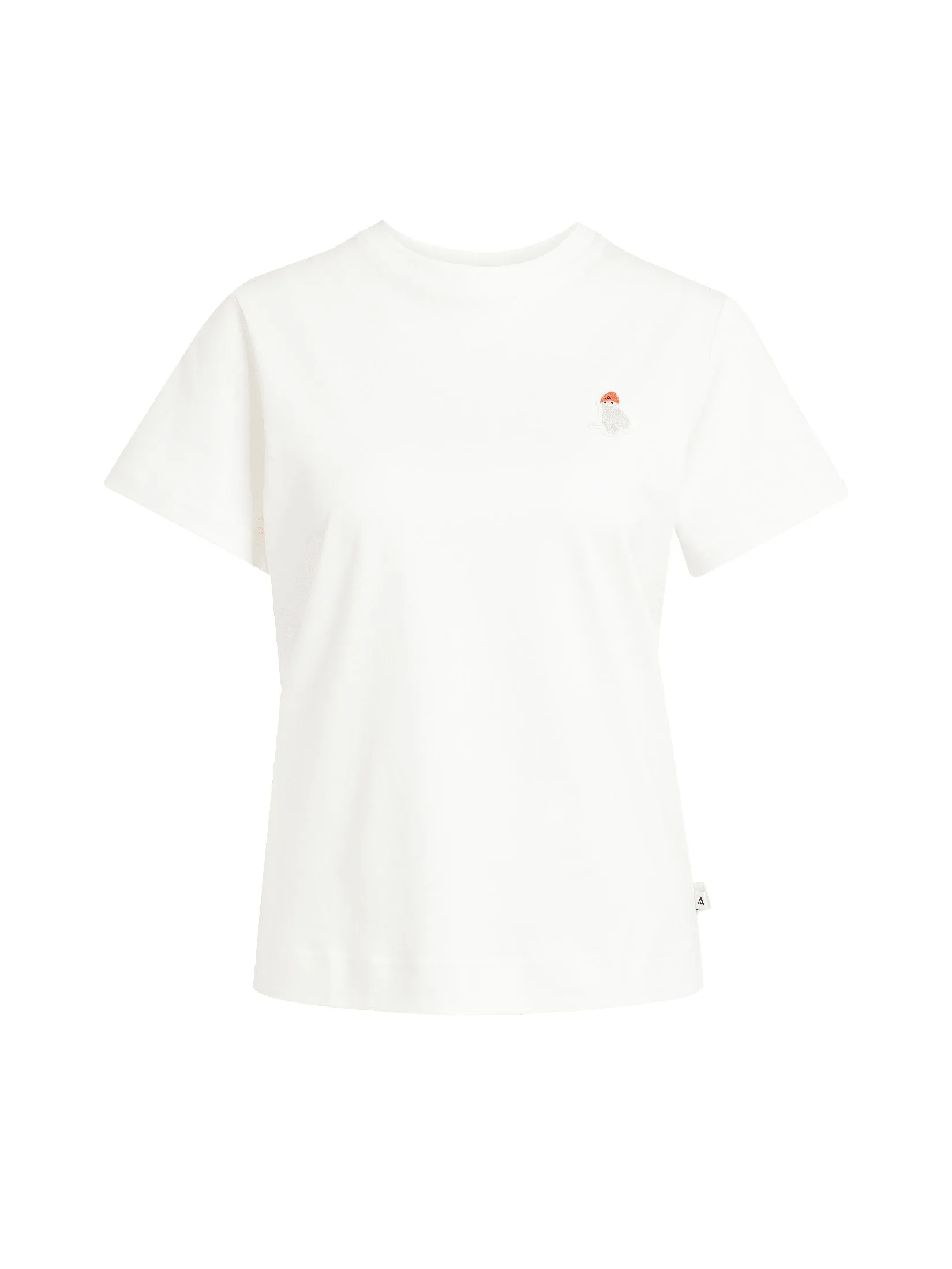 ADIDAS Women T-Shirt Cat Patch Graphic JV8515 White / Off White