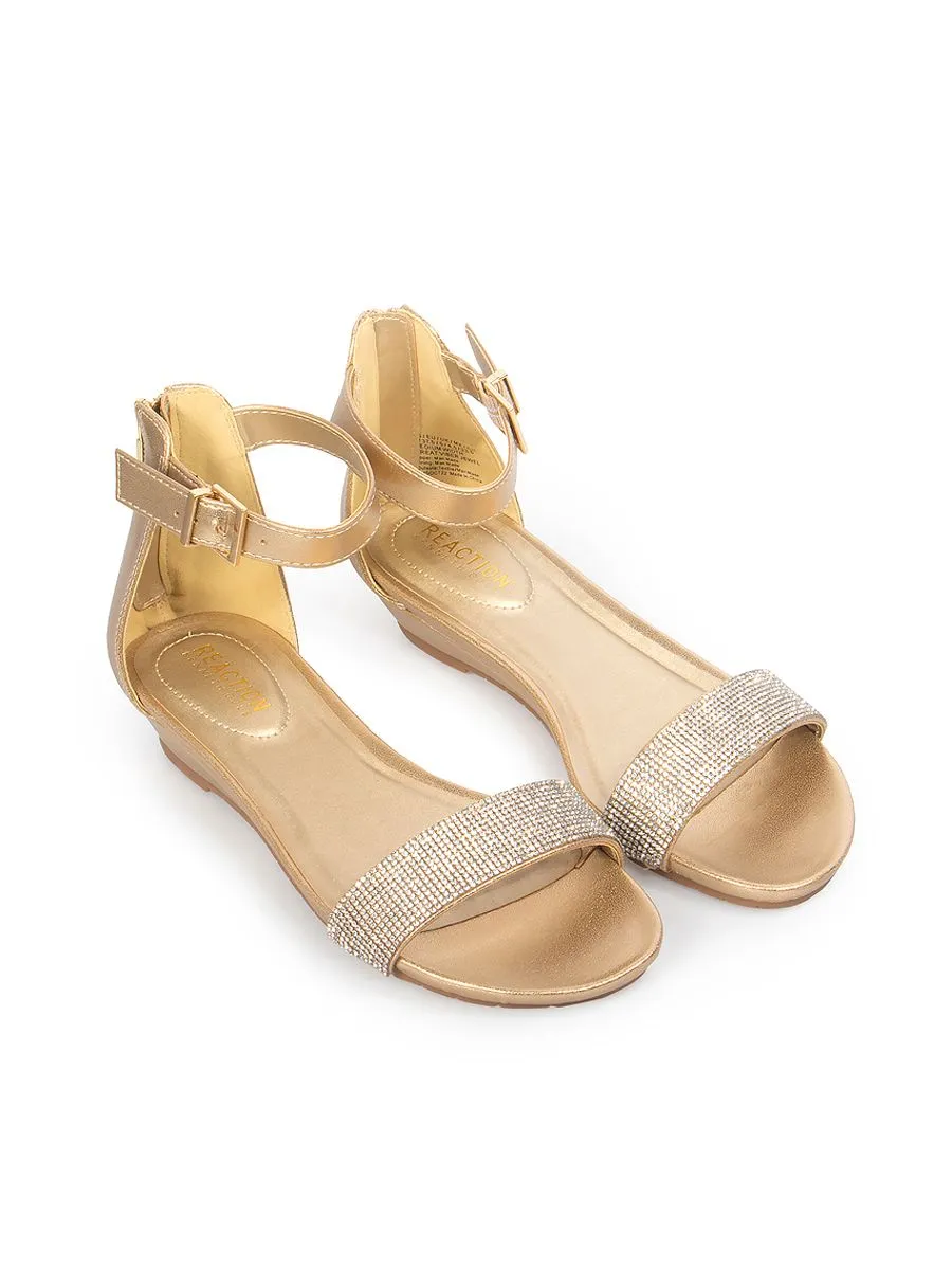 KENNETH COLE Women's wedge sandals model GREAT VIBER JEWEL/SOFT GOLD