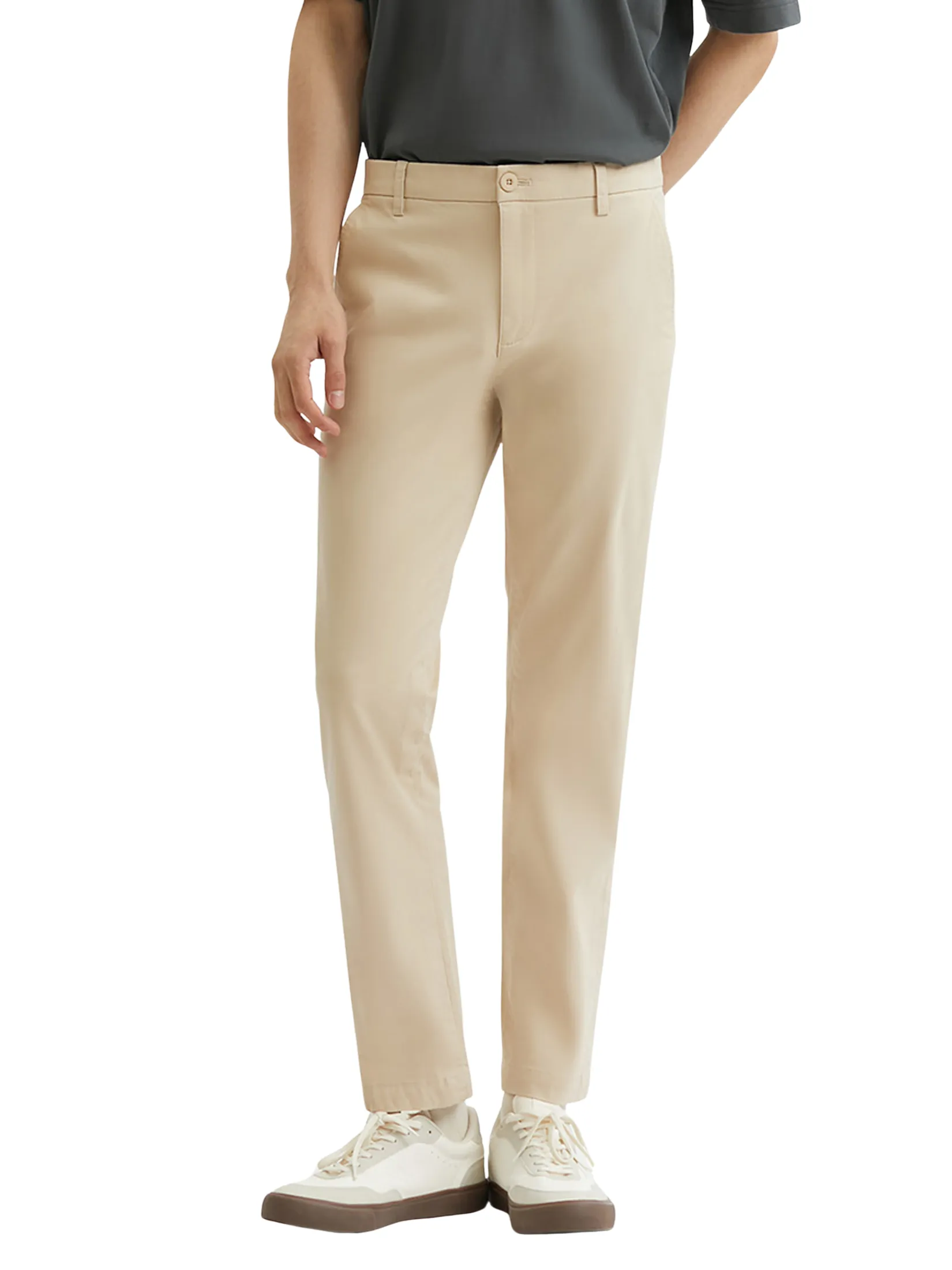 DAPPER Men Slim-Fit Comfort Chino Pants Cream Size - 30 In