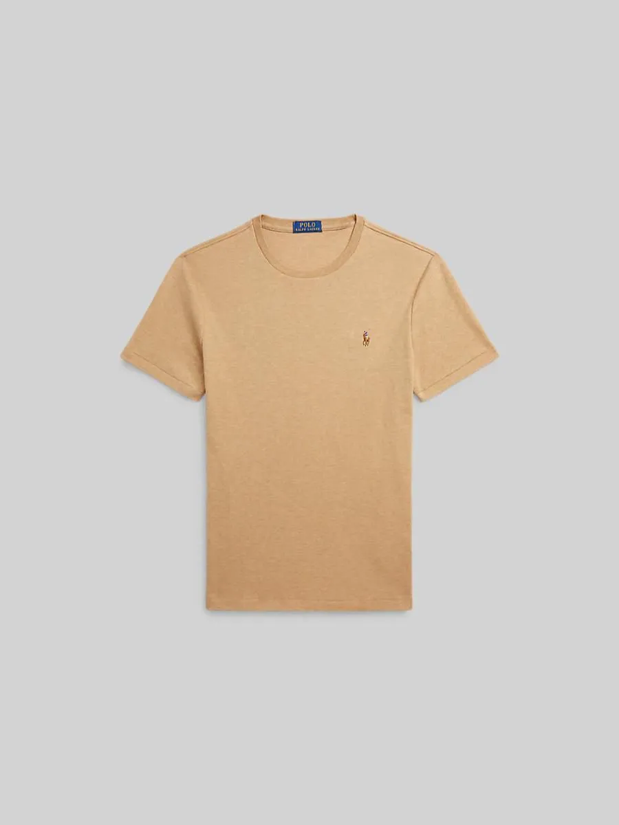 POLO RALPH LAUREN Men Tee-Custom Slim Fit Soft Cotton T-Shirt-Medium Beige-260