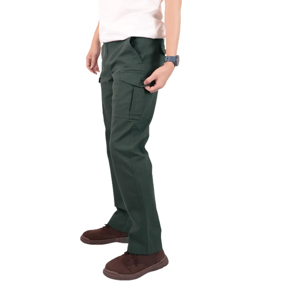 BOVY GREEN SLIM  CARGO TROUSERS -9206