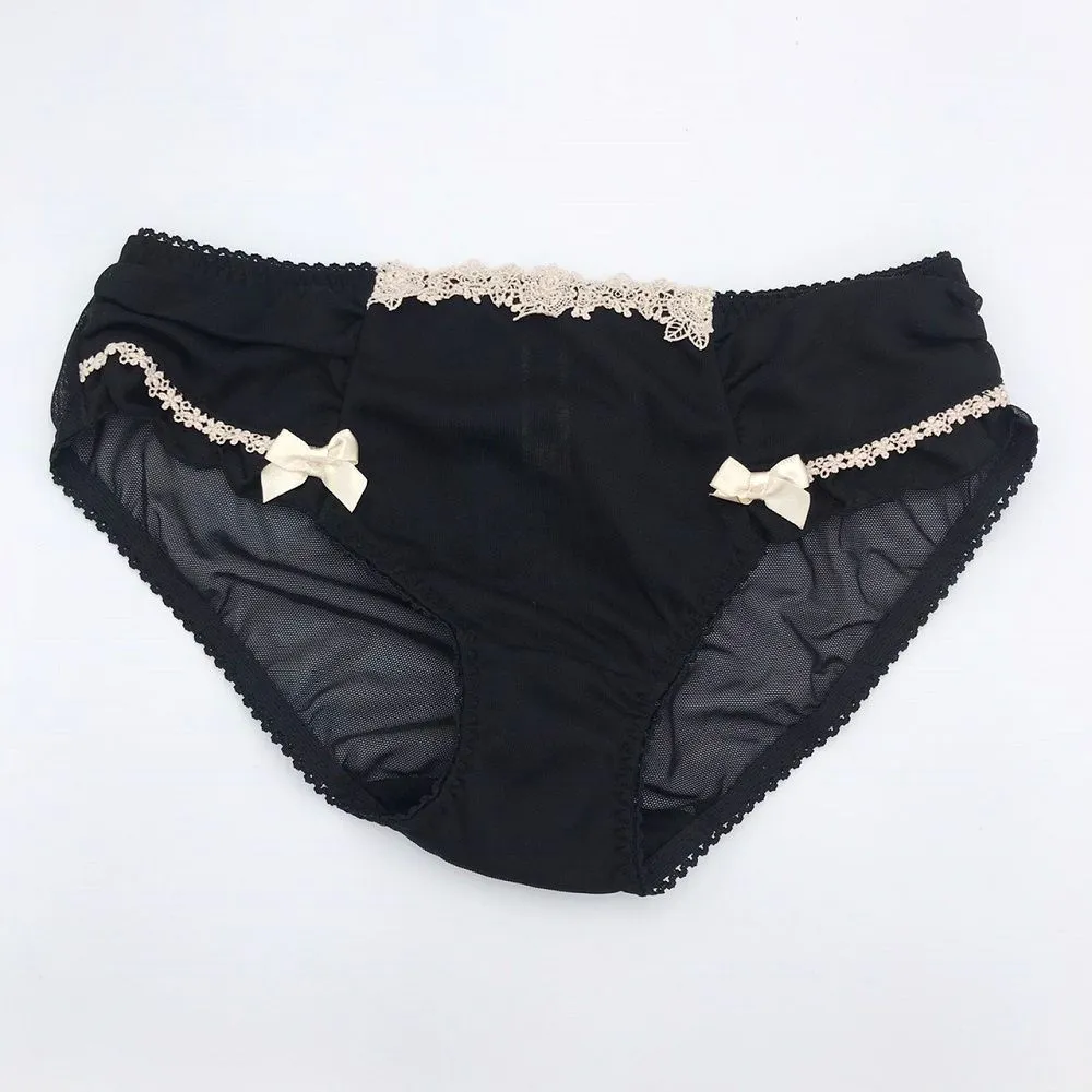 SKINN INTIMATE Black Lace Detail Panty (Made in korea)