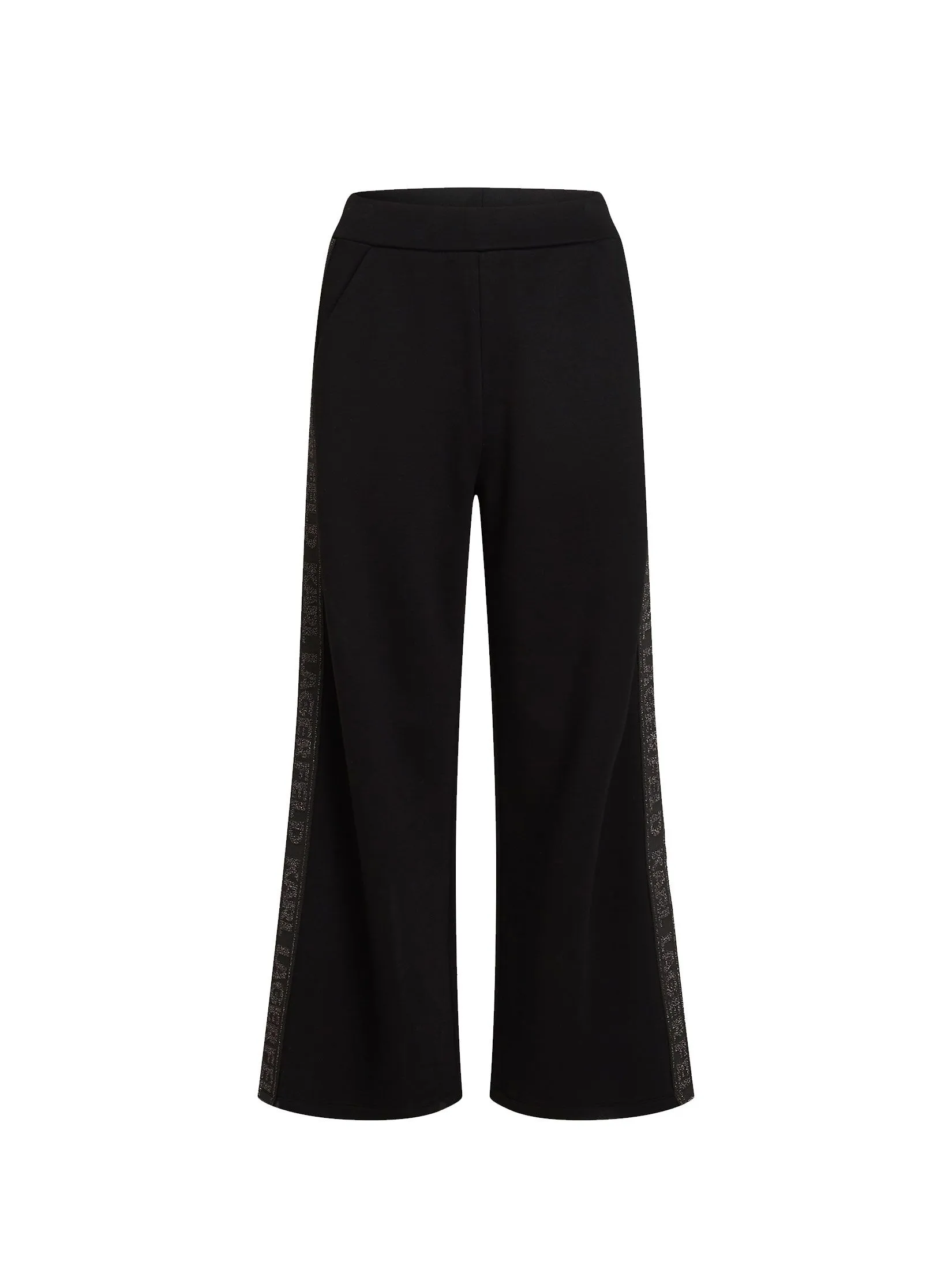 KARL LAGERFELD GLITTER LOGO TAPE CULOTTES BLACK