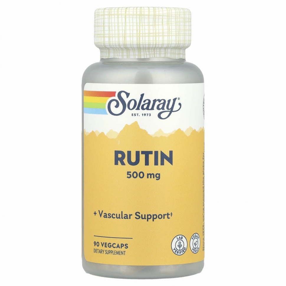 Solaray, рутин, 500 мг, 90 вегетарианских капсул