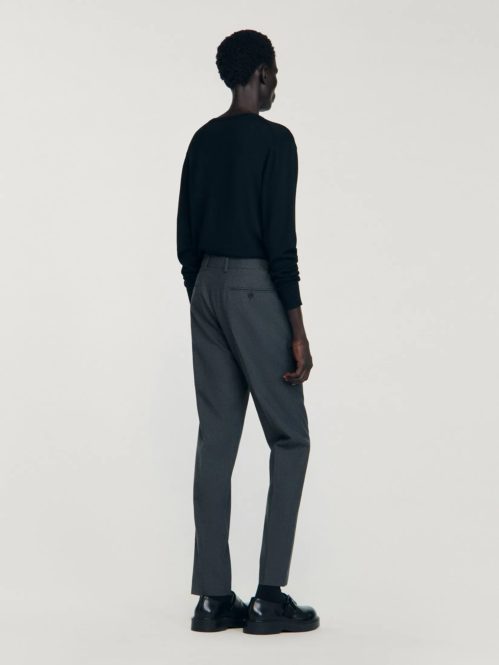 SANDRO Wool Suit Trousers
