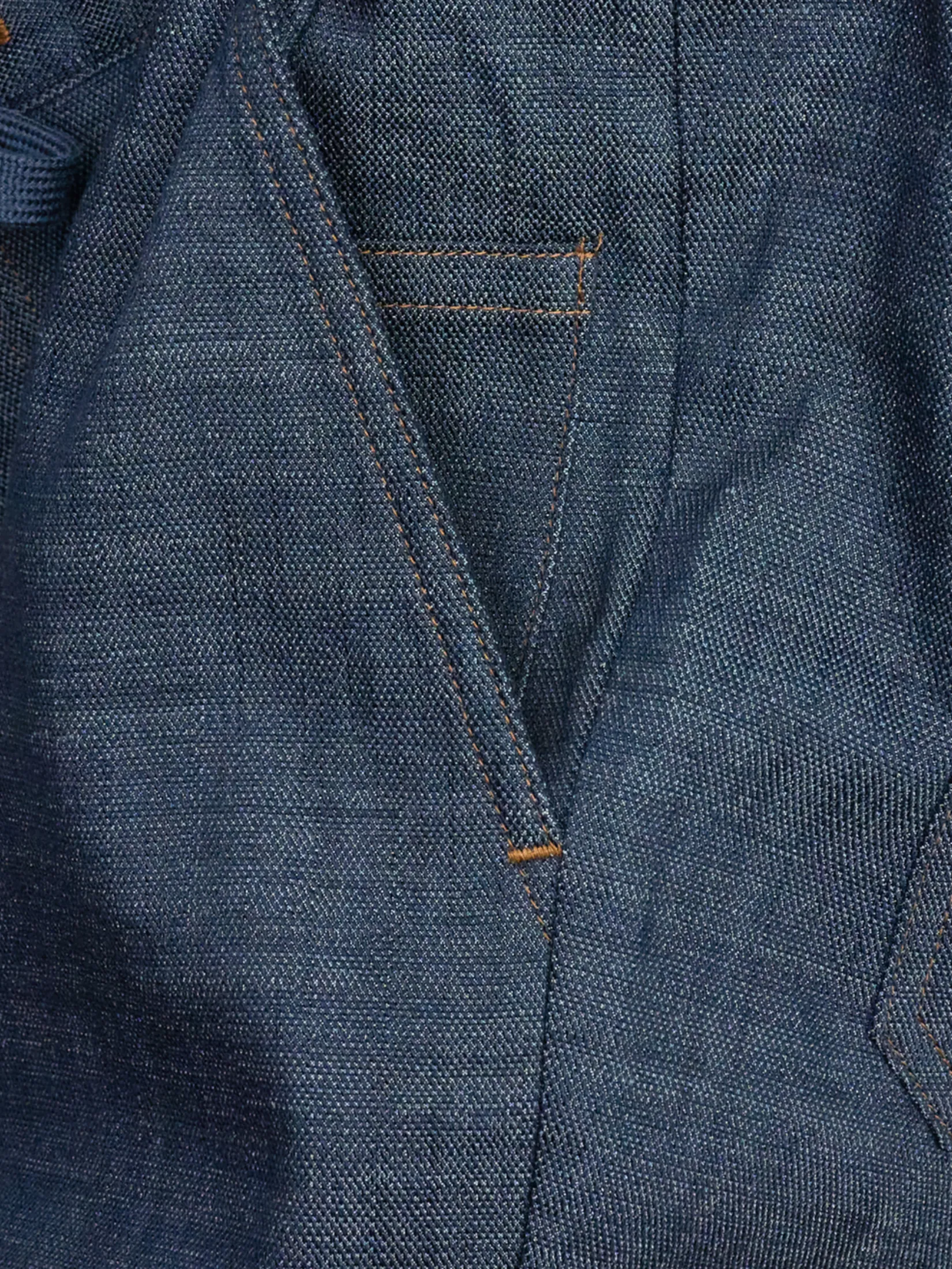 TAKEO KIKUCHI MEN NAVY ECO DENIM STRETCH EASY SHORTS