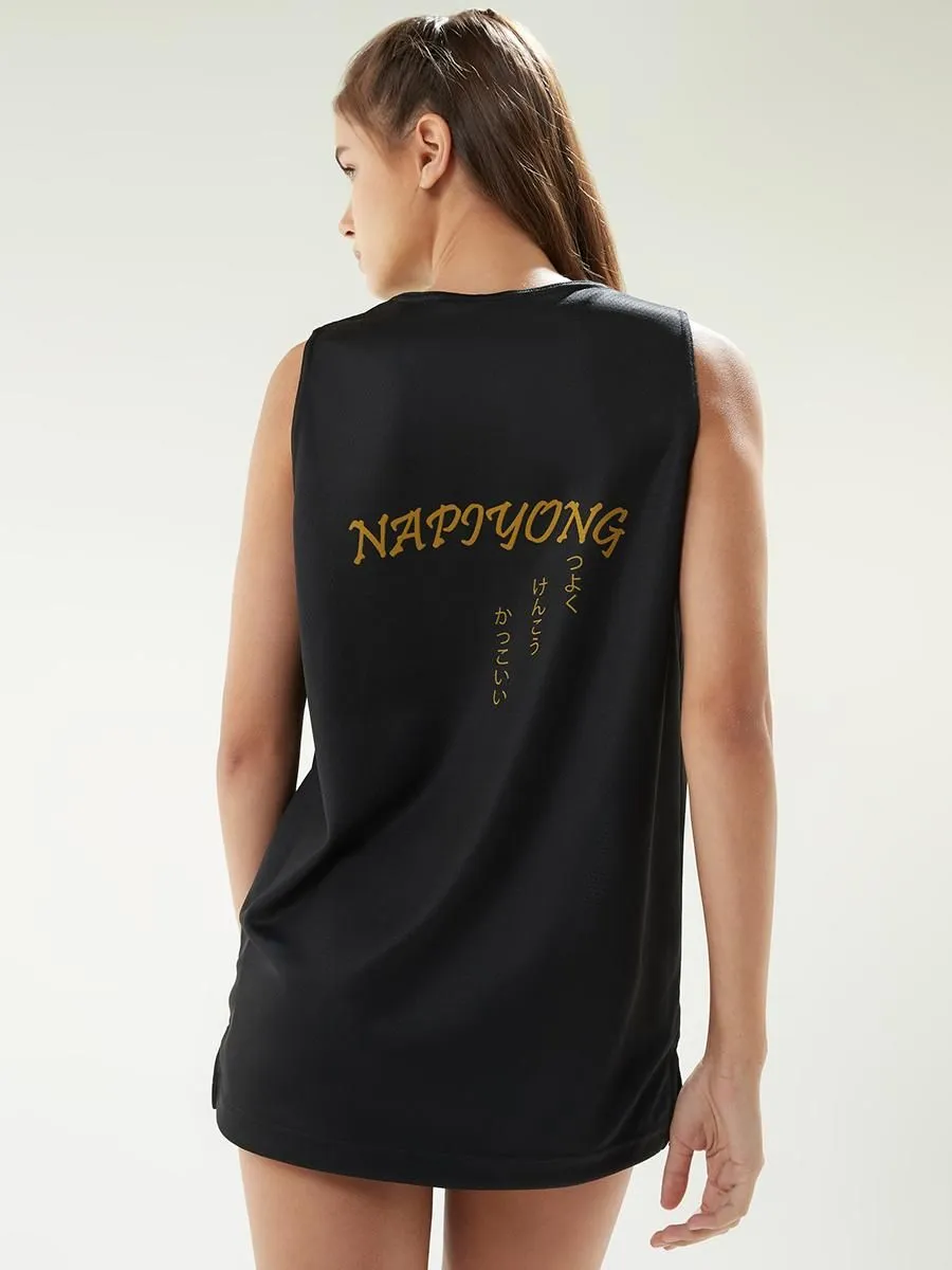 NAPIYONG Jelly Swingman Tank Top in Black