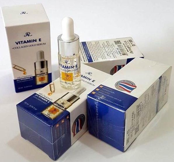 Сыворотка с витамином E, коллагеном и золотом Aron 10 мл