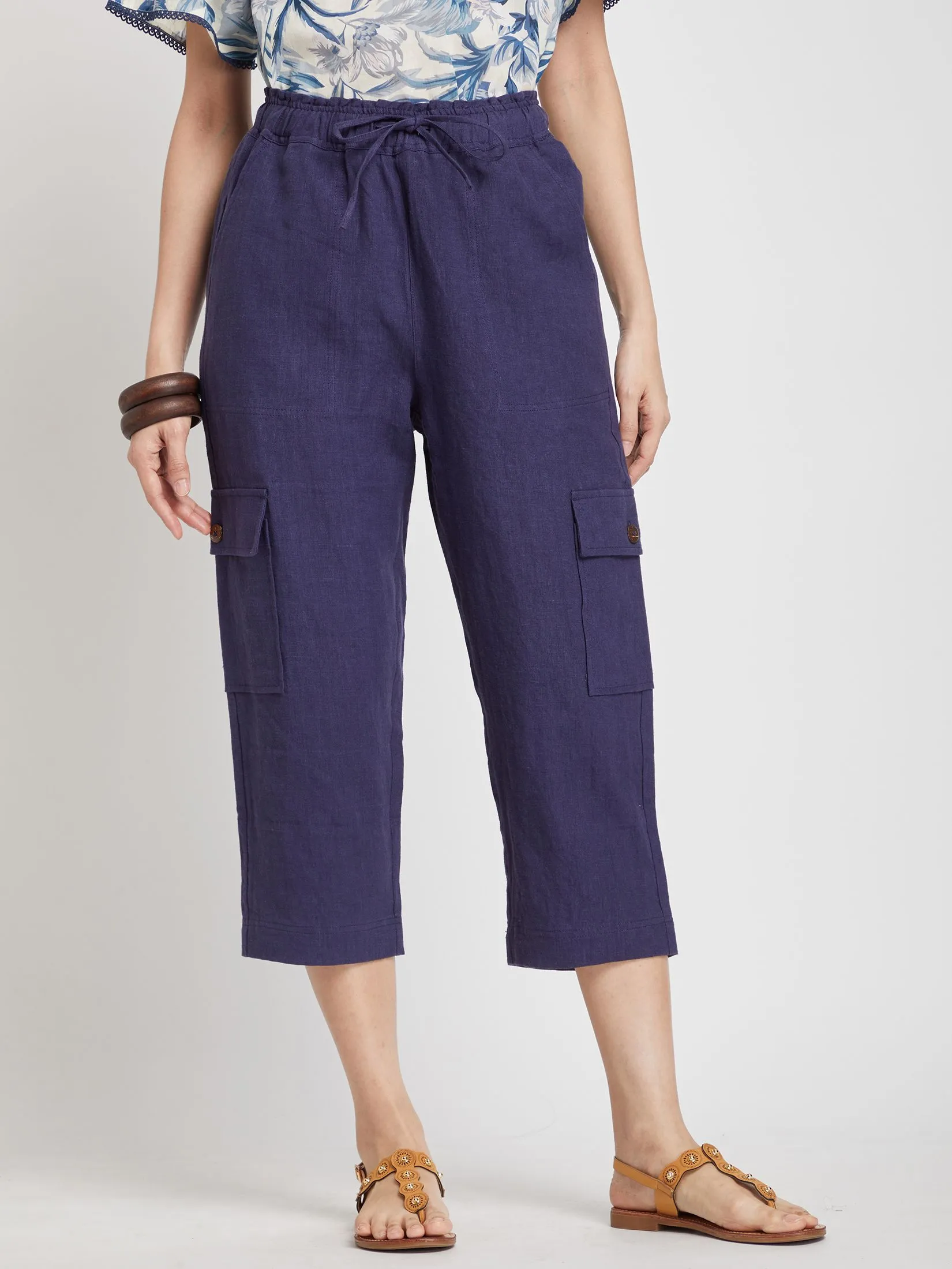 JOURNAL Women Pants Linen Woven