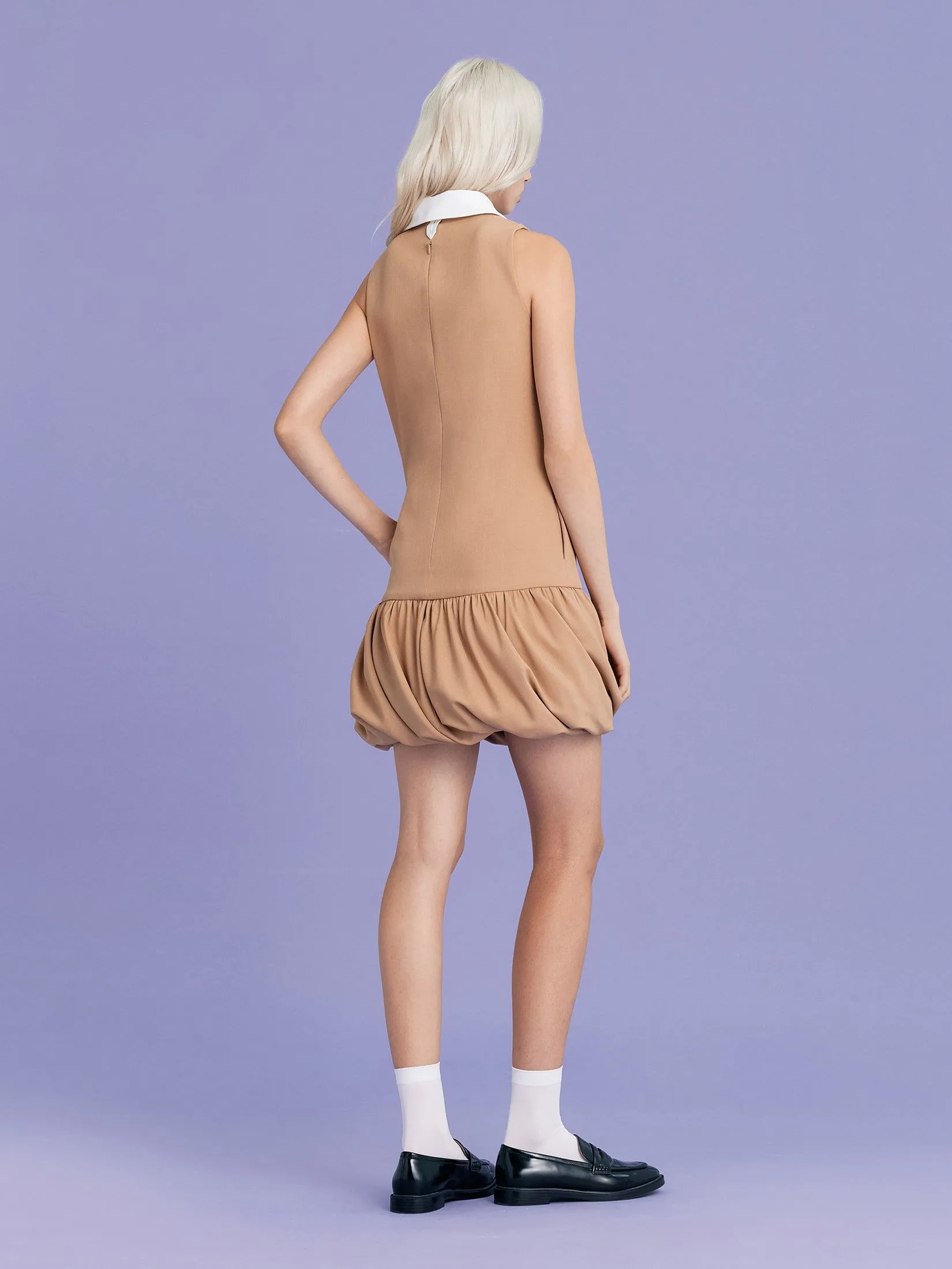 ASV (AW24)Alayna Balloon Women Mini Dress Brown