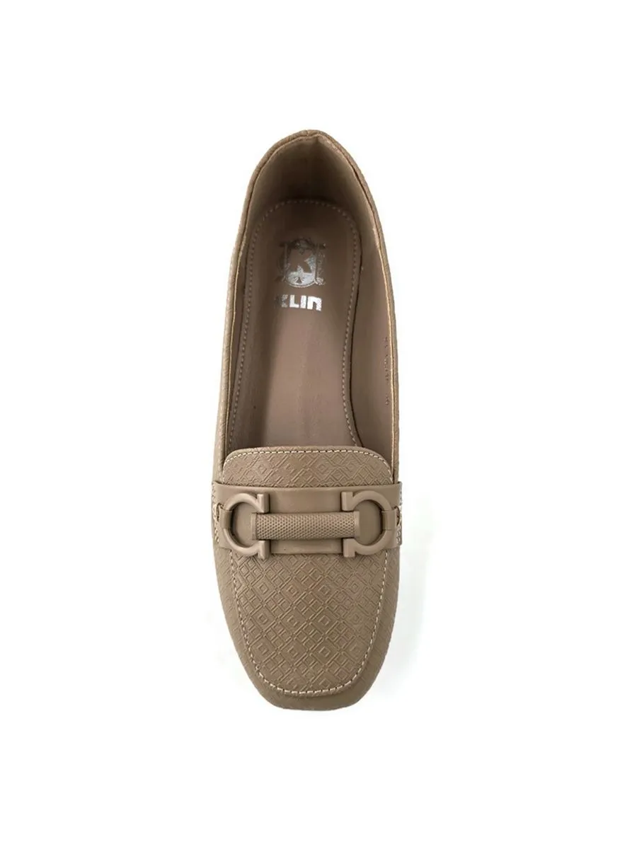 KLIN Woman Square Toe Loafer Khaki
