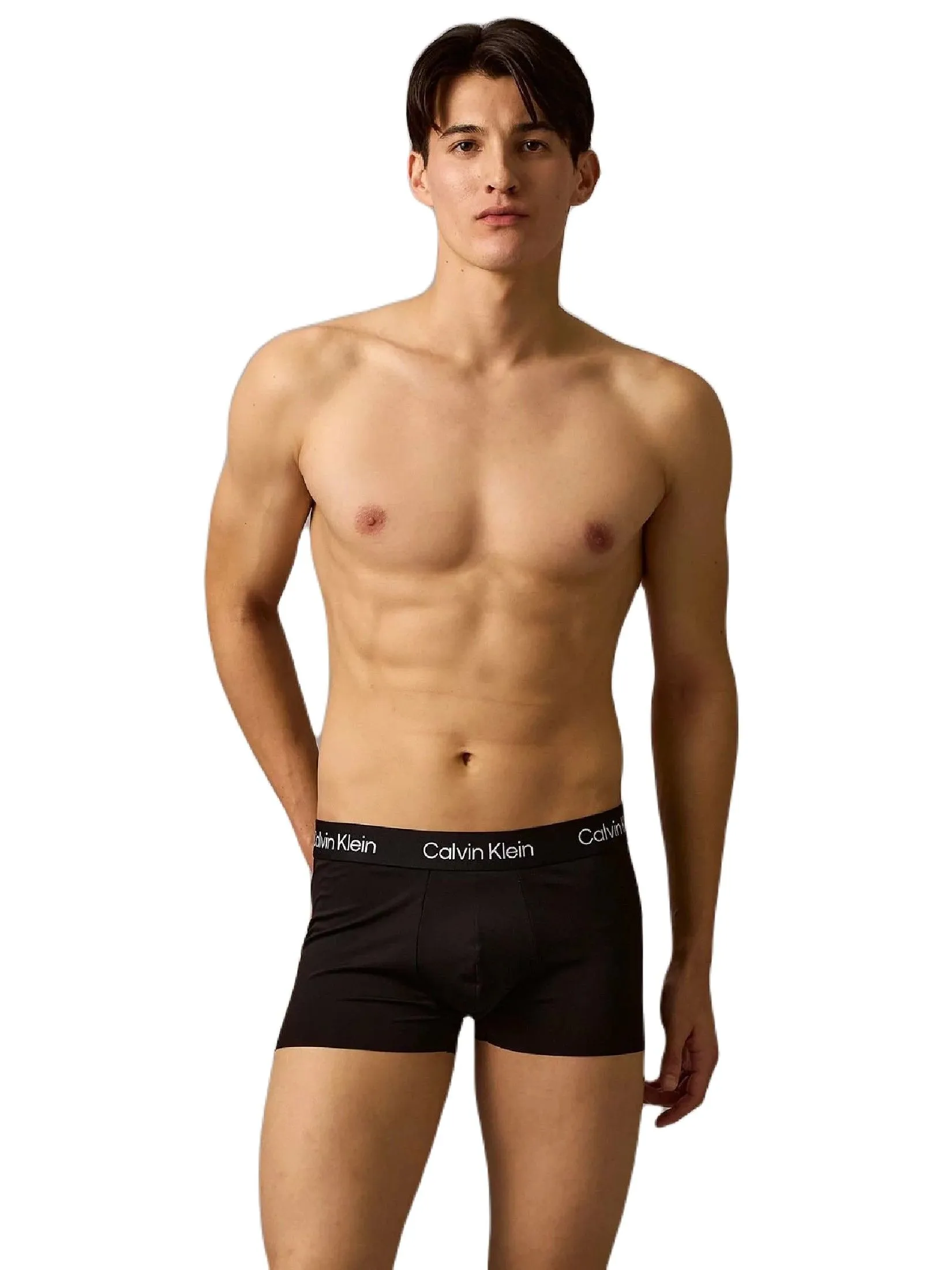 CALVIN KLEIN Men's Raw Cut Micro Low Rise Trunk 3Pack Black