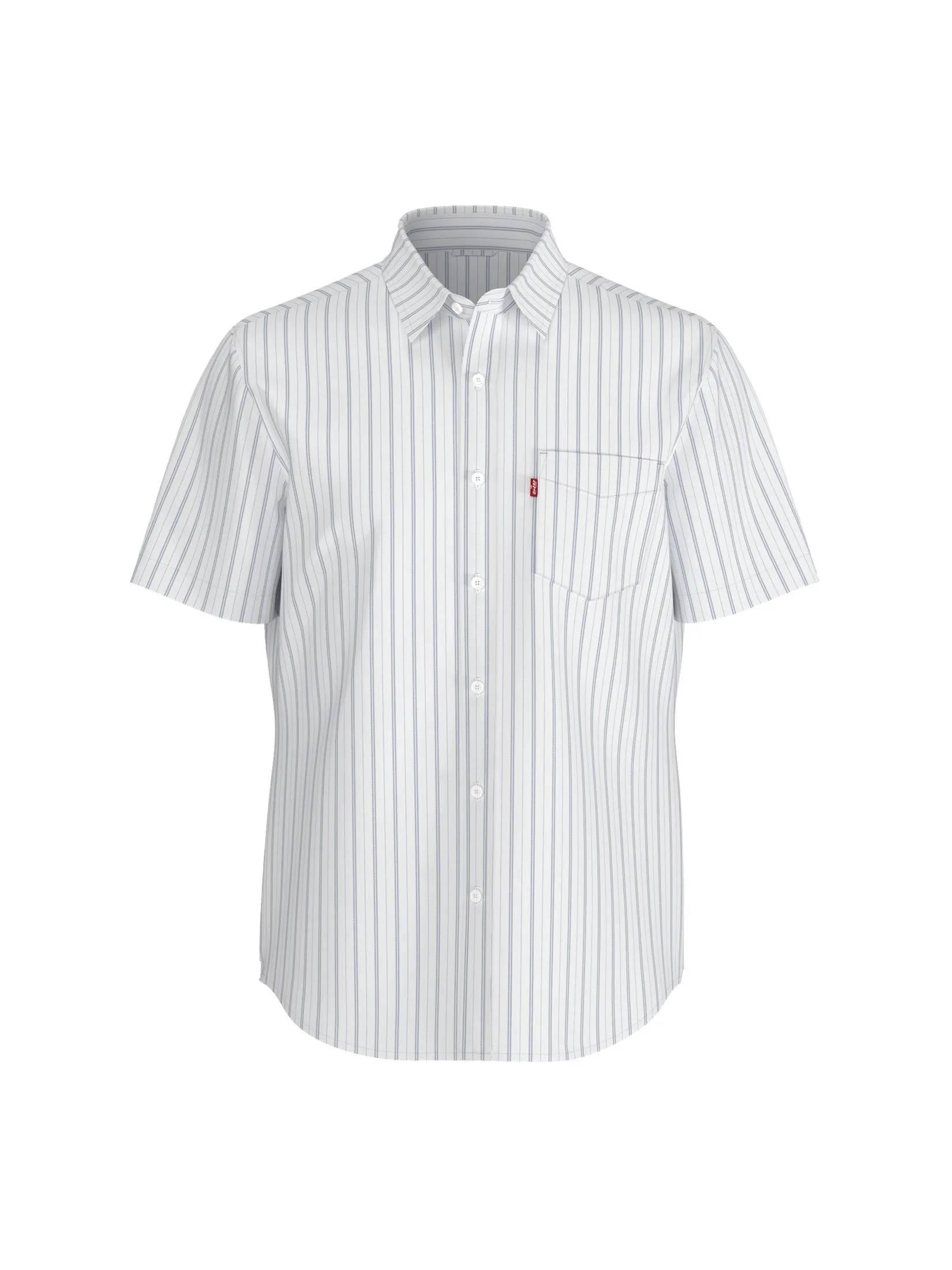 LEVI'S Men's Short-Sleeve Classic Standard Fit Shirt White