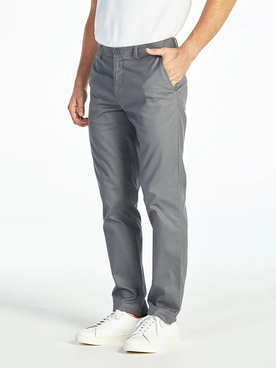 ELLE HOMME MEN RELAXED CHINO PANTS W8L274DG - DARK GREY