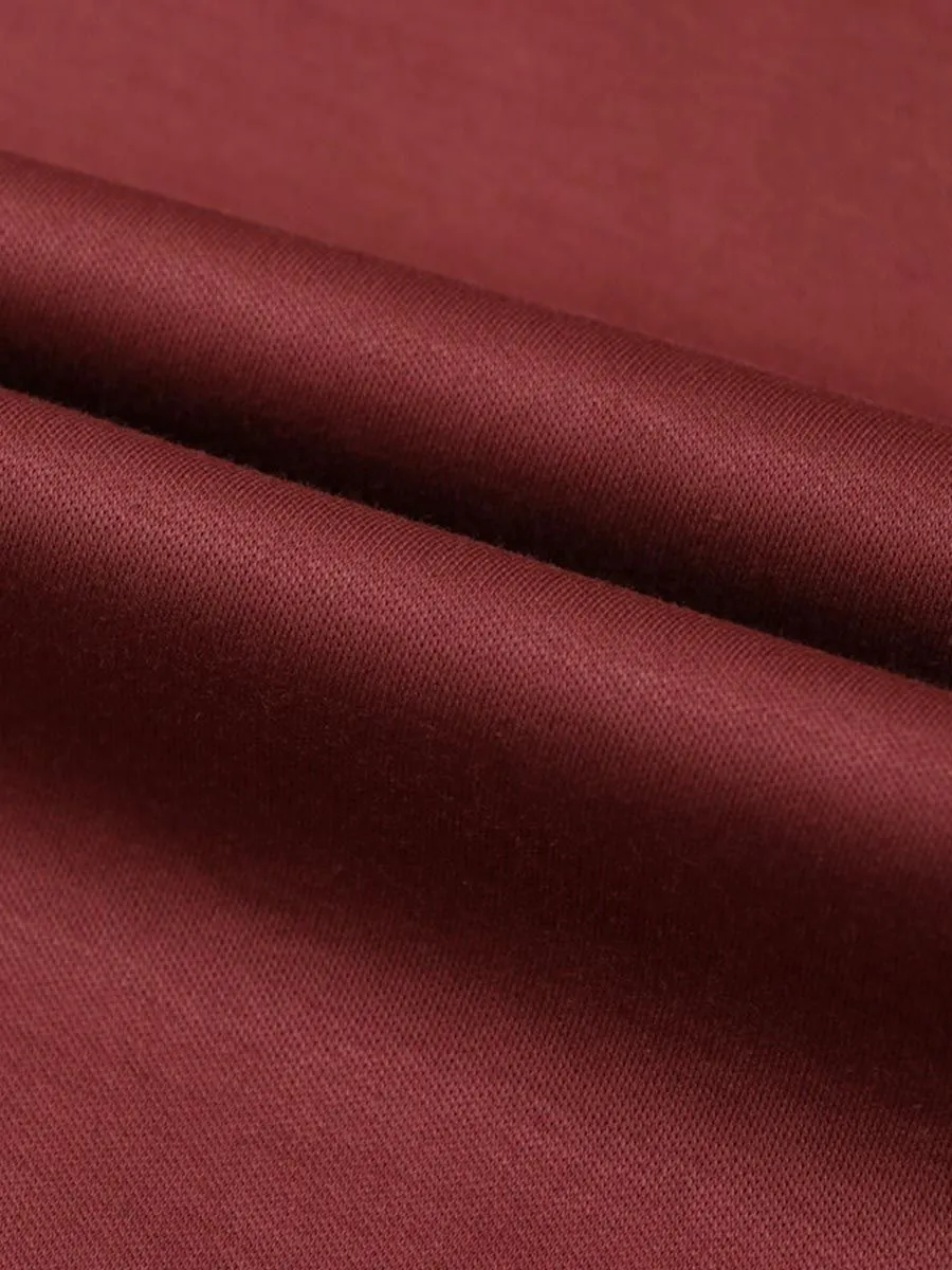 GIORDANO Men's short sleeve polo shirt interlock fabric Red Brown