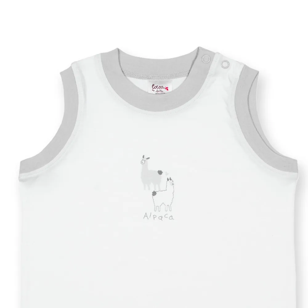 AUKA Gray ,Infant and Toddler Vest, Cocoa Alpaca.