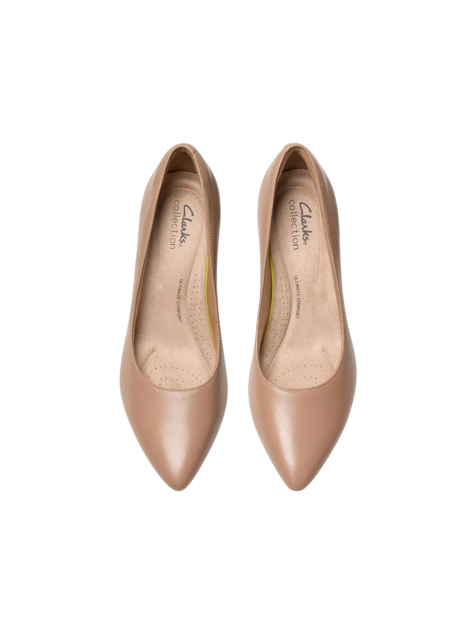 CLARKS Kepley Vine Women’s Heels in Warm Beige Leather Leather