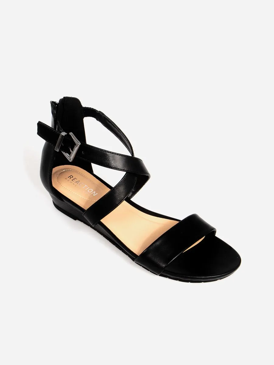 KENNETH COLE WOMEN'S WEDGE SANDALS GREAT CROSS / BLACK