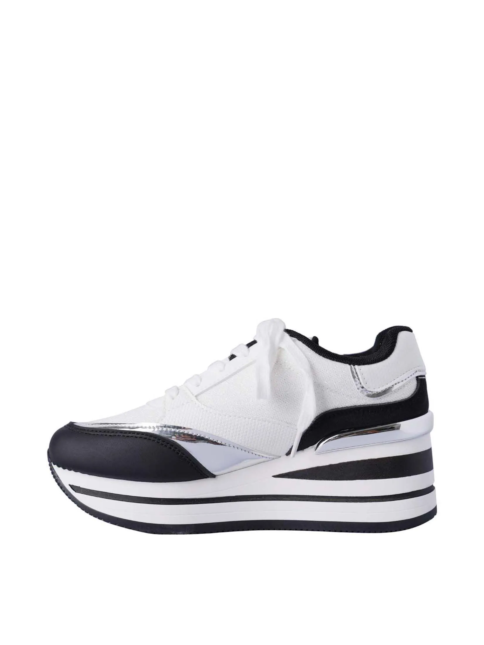 VILLAINS SF JANISE Chunky Sneakers WHITE BLACK