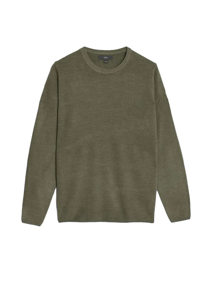 MARKS & SPENCER Men Sweater Cashmilon Crew Neck Jumper
