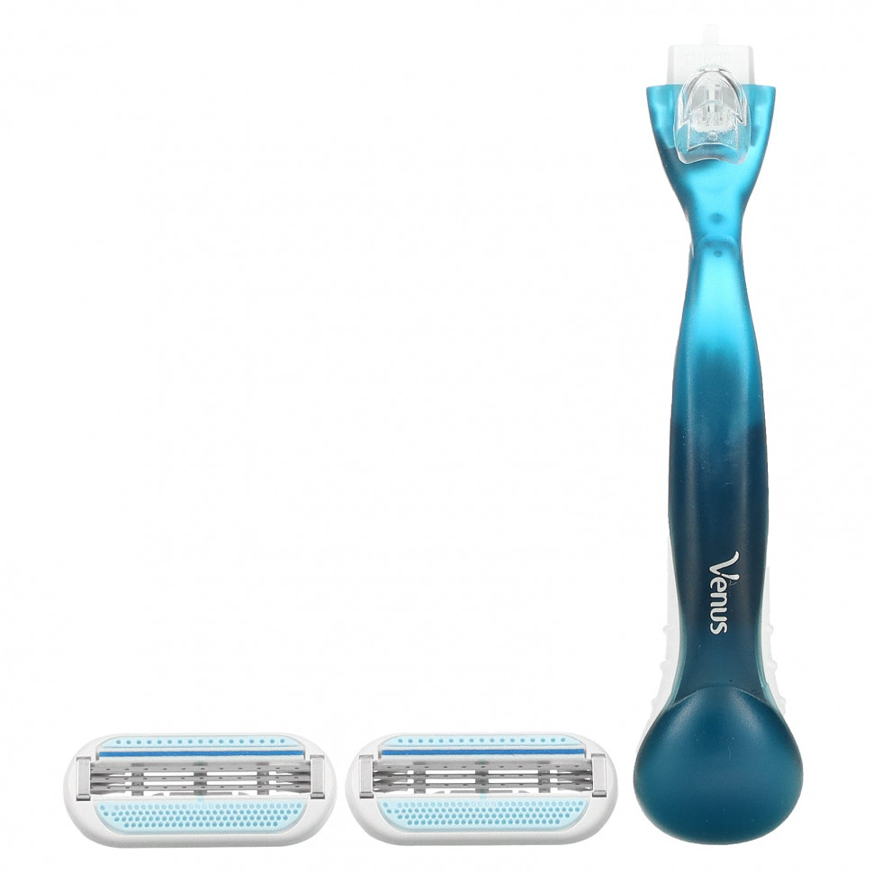 Gillette, Venus, гладкая, 1 бритва, 2 картриджа