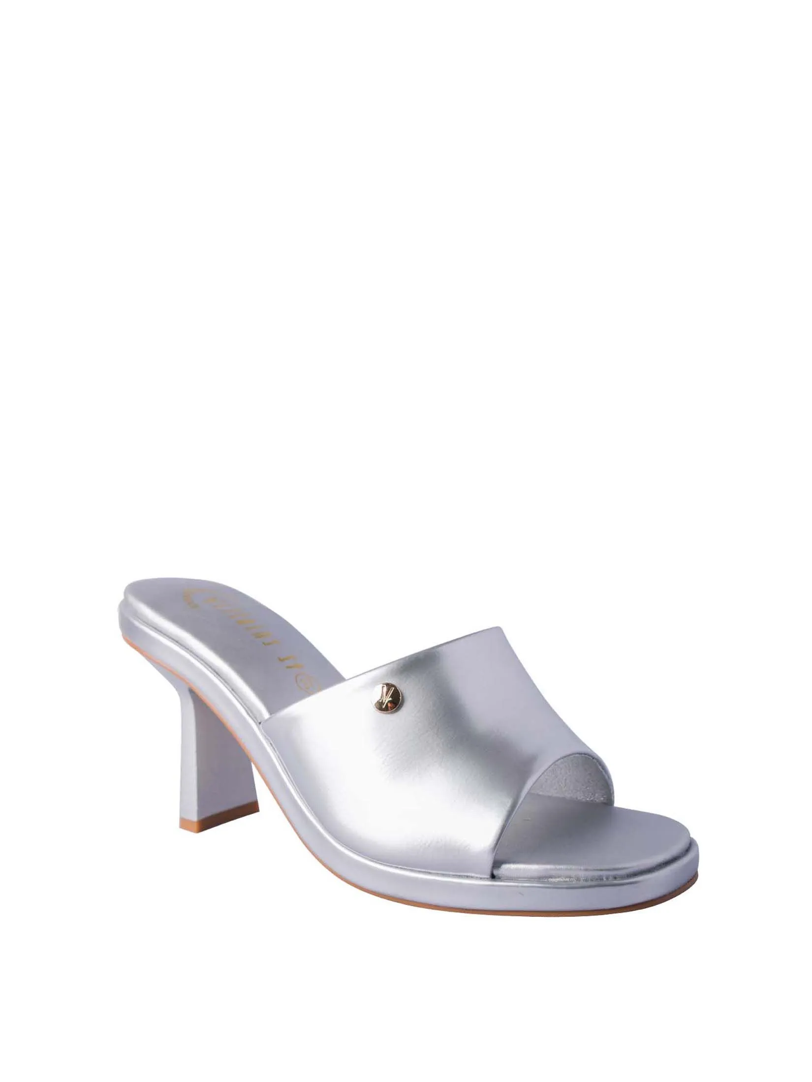 VILLAINS SF GENTLE BREEZE Women's Heeled Sandals SILVER PATENT