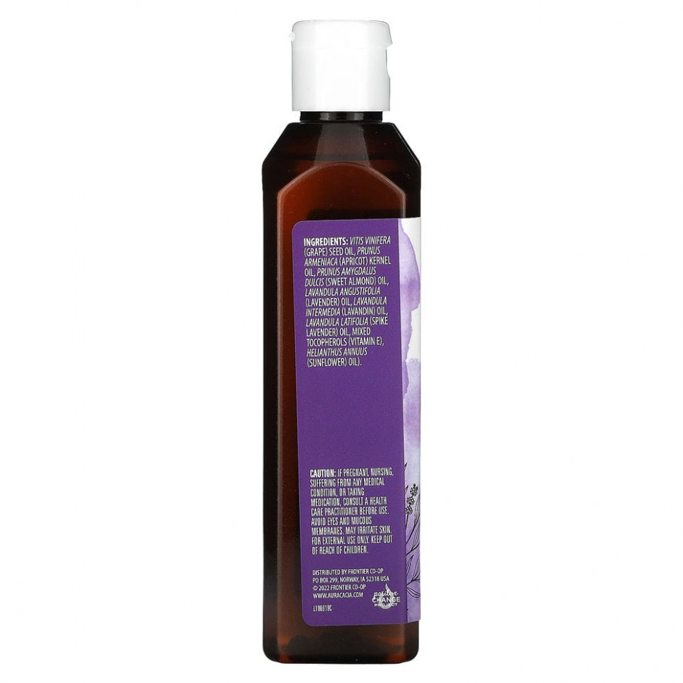 Aura Cacia, Масло для тела с эффектом ароматерапии, успокаивающая лаванда, 8 жидкие унции (237 мл)