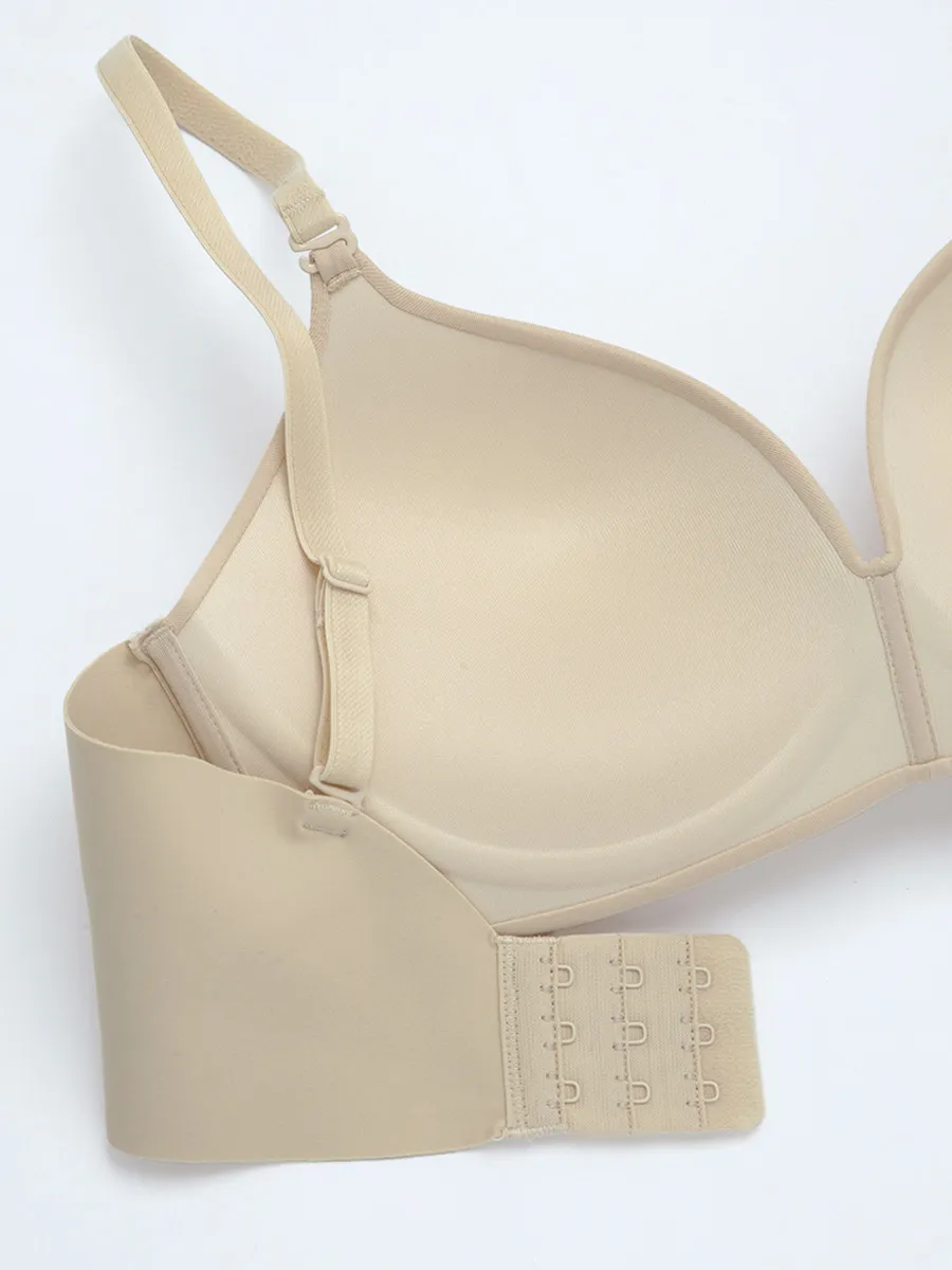 SABINA [Pack 4 Piece] [Online Exclusive]  Soft Doomm Seamless Wireless Bra - Sand