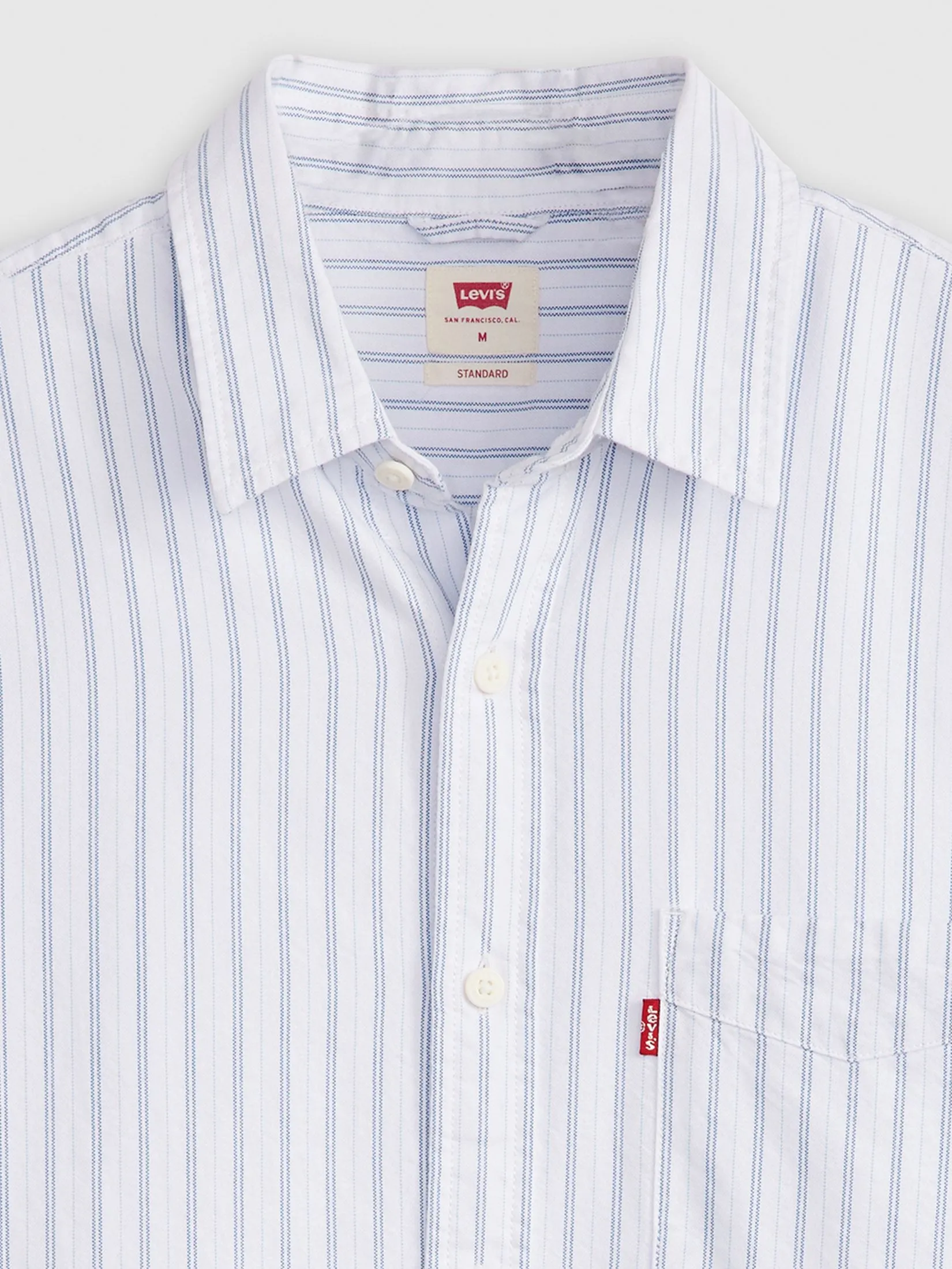 LEVI'S Men's Short-Sleeve Classic Standard Fit Shirt White