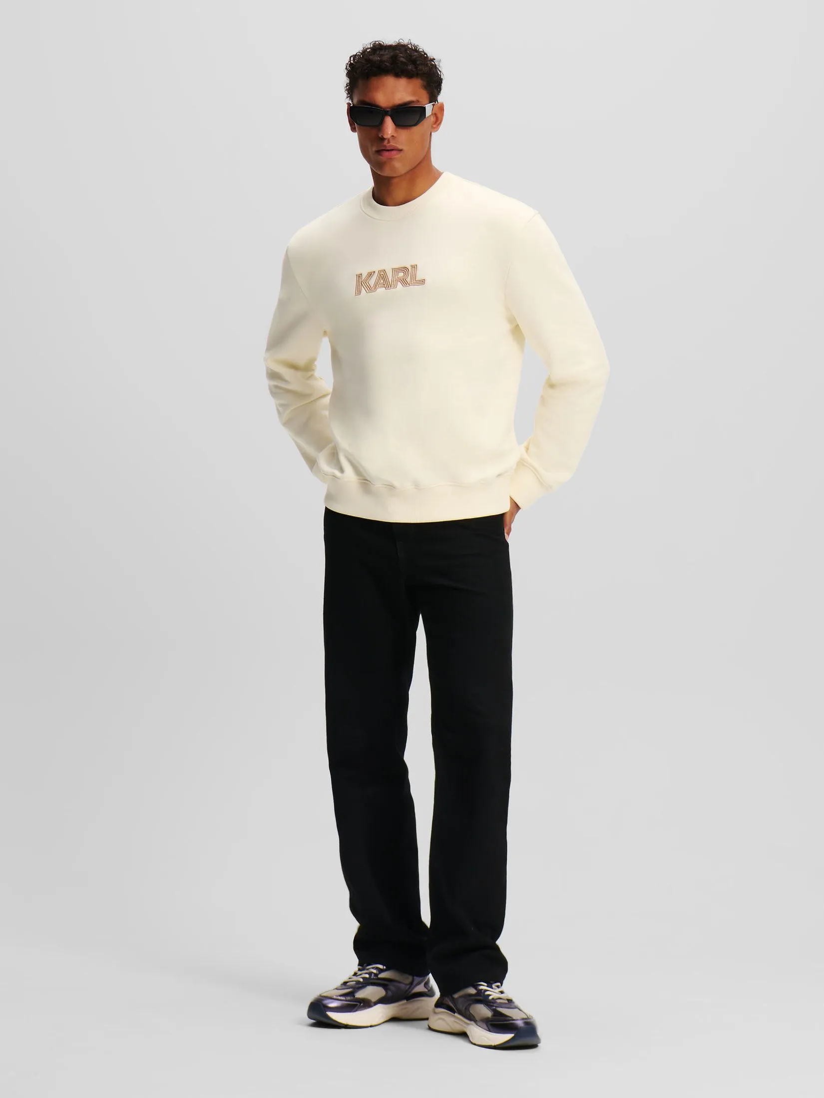 KARL LAGERFELD ART DECO LOGO SWEATSHIRT PRISTINE