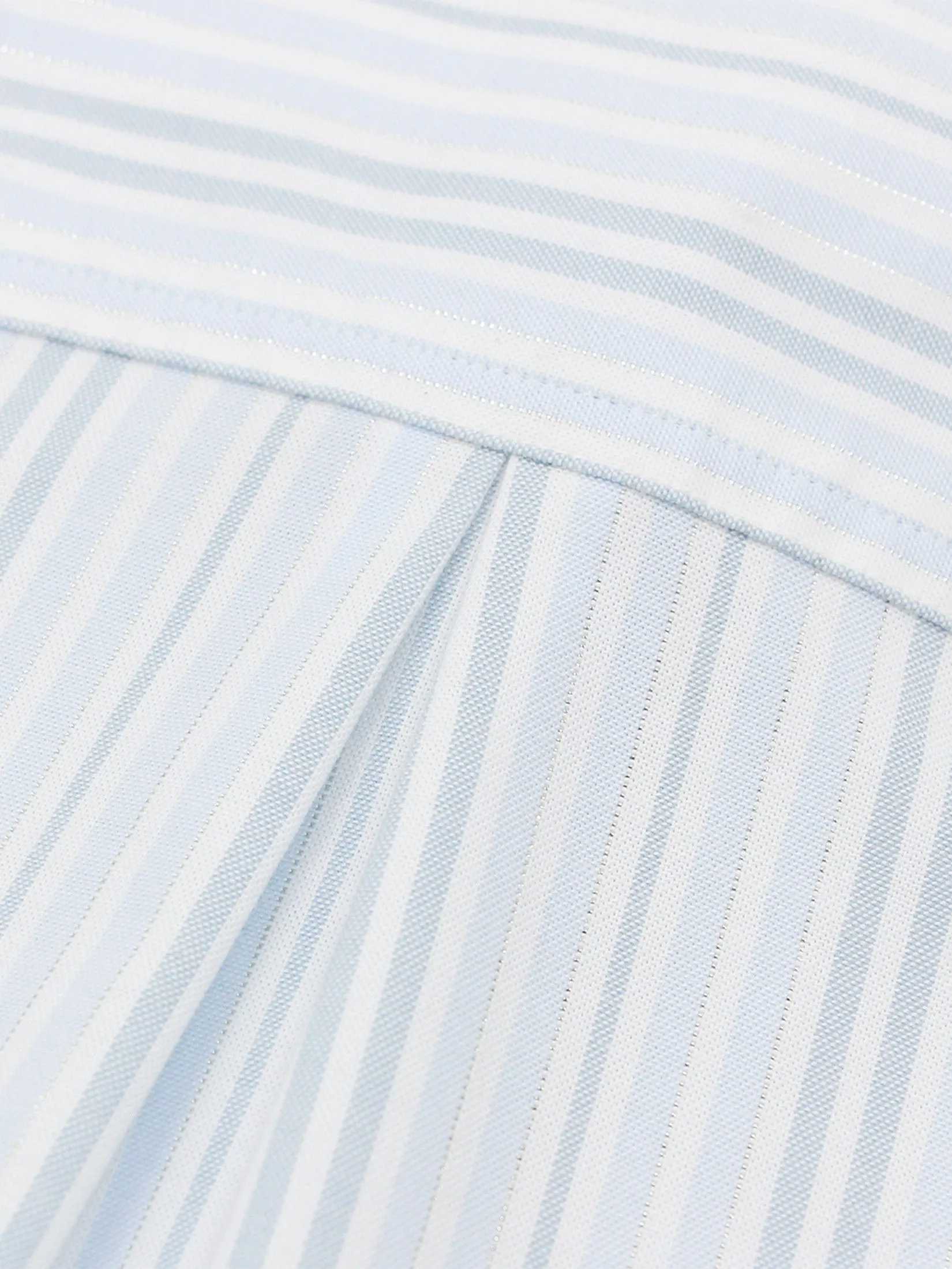 GIORDANO Women's Slim Embroidery Oxford Shirts (Classic Man) Blue x White