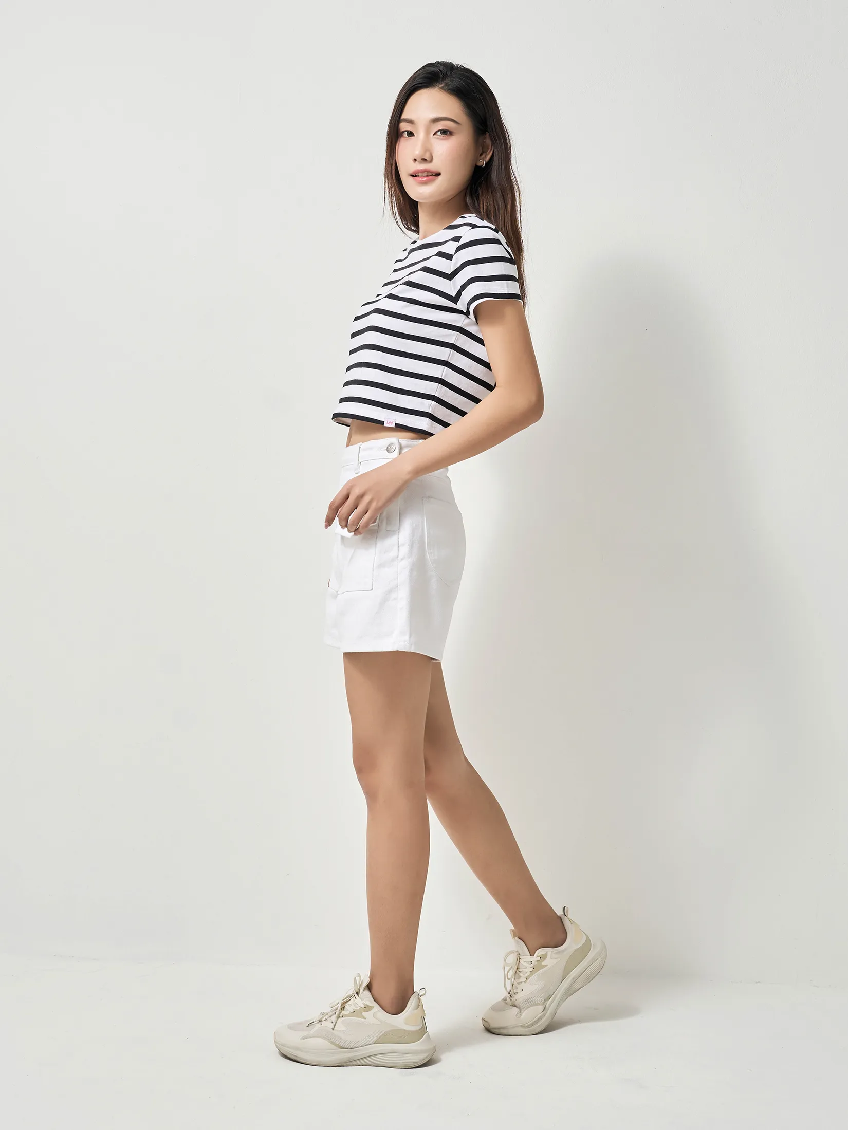 LEE Women s Denim Shorts Lee Pink Collection White