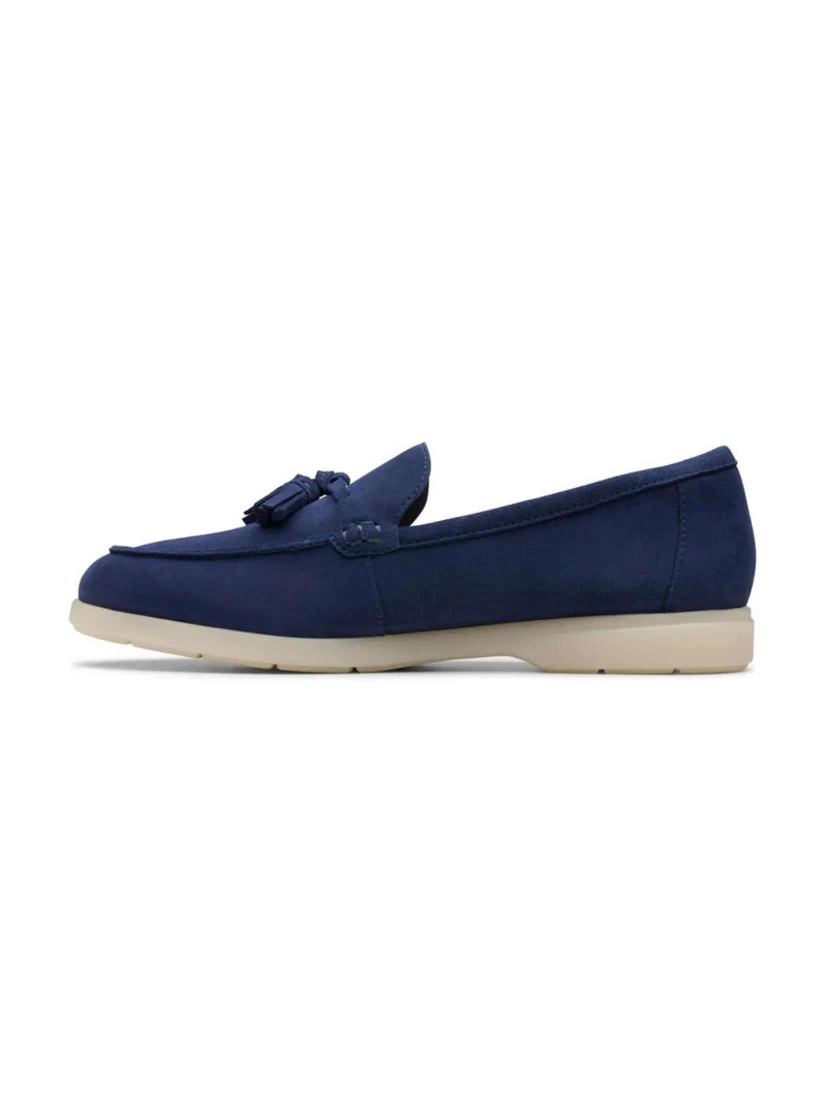 CLARKS NARINI EDGE Navy Suede Women's Loafers